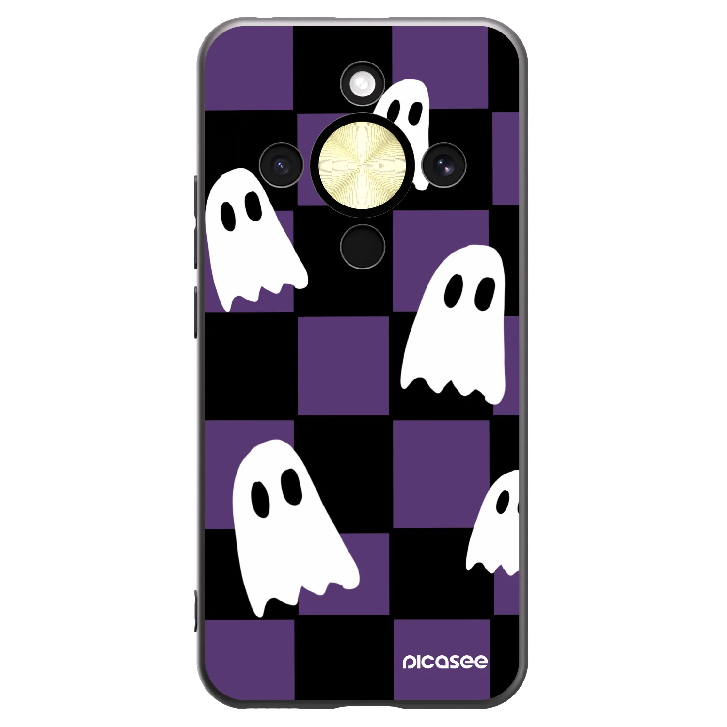 Picasee silikonowe czarne etui na Honor Magic8 Lite 5G - Ghosts