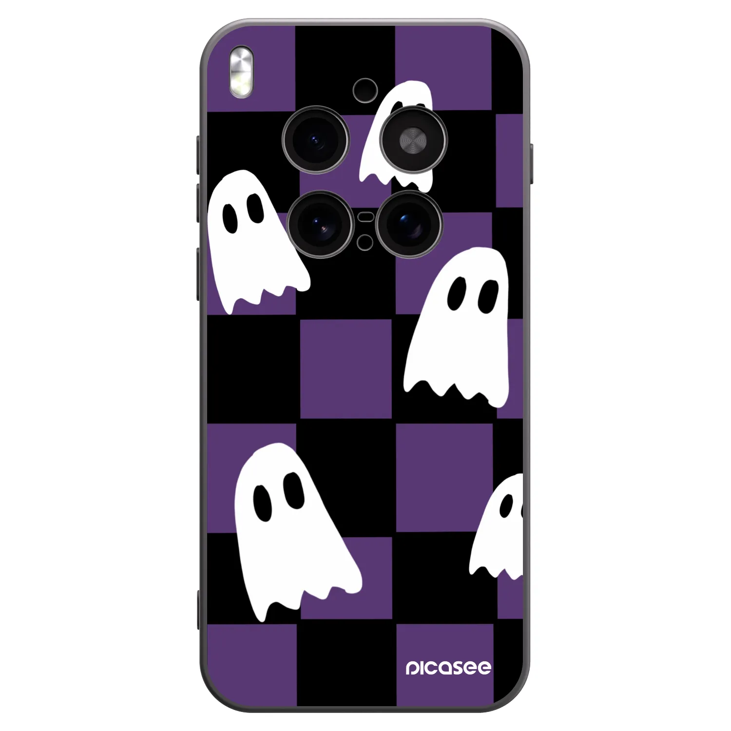 Picasee silikonowe czarne etui na Vivo X300 Pro - Ghosts