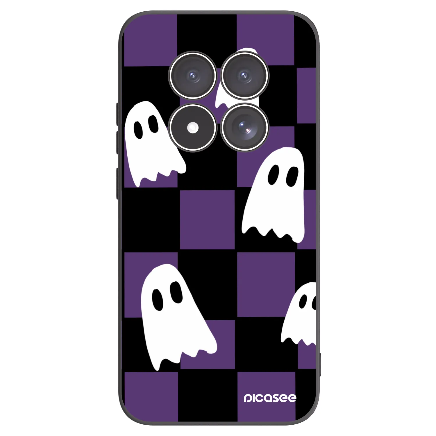 Picasee silikonowe czarne etui na Xiaomi Redmi Note 15 Pro 5G - Ghosts