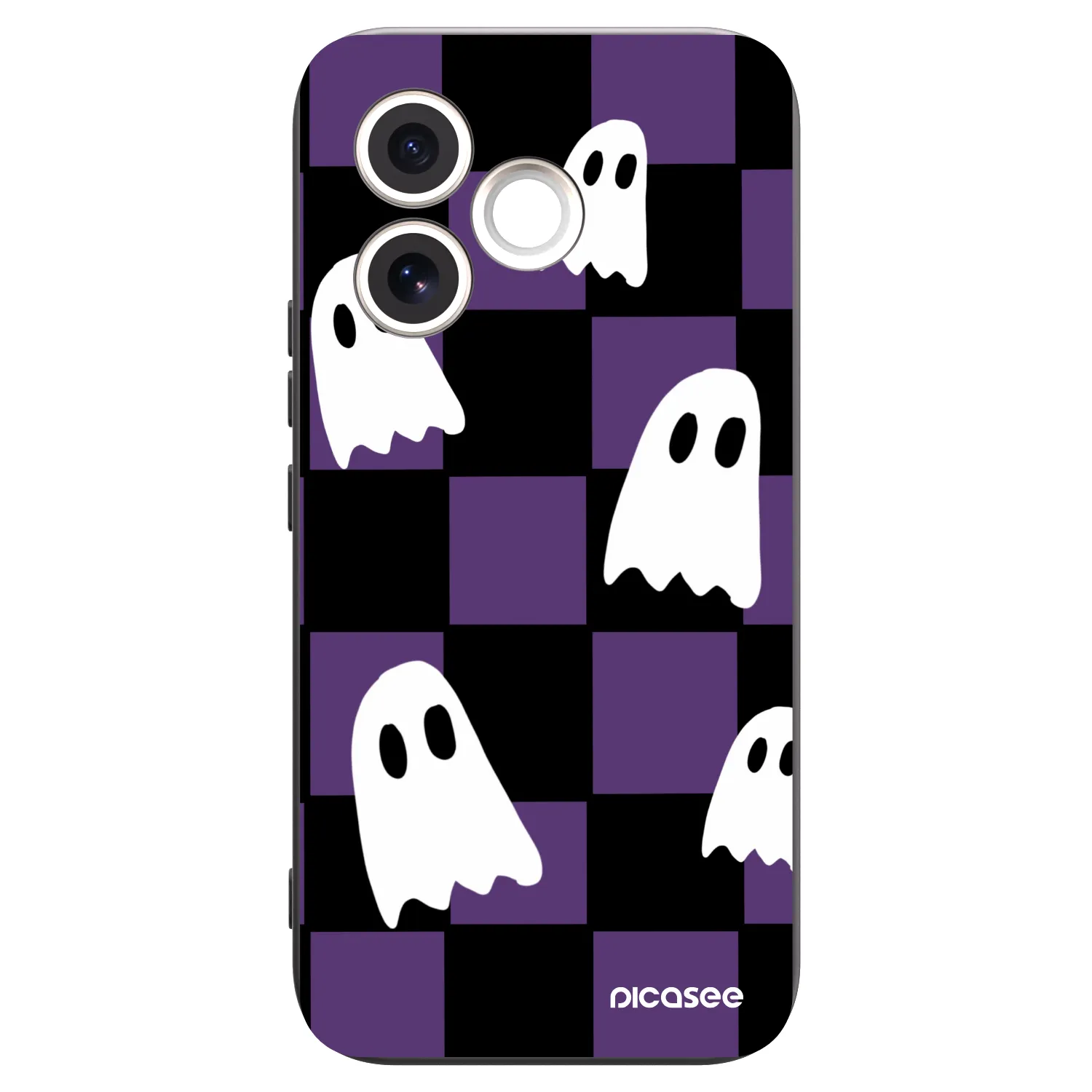 Picasee silikonowe czarne etui na Honor 600 Lite - Ghosts