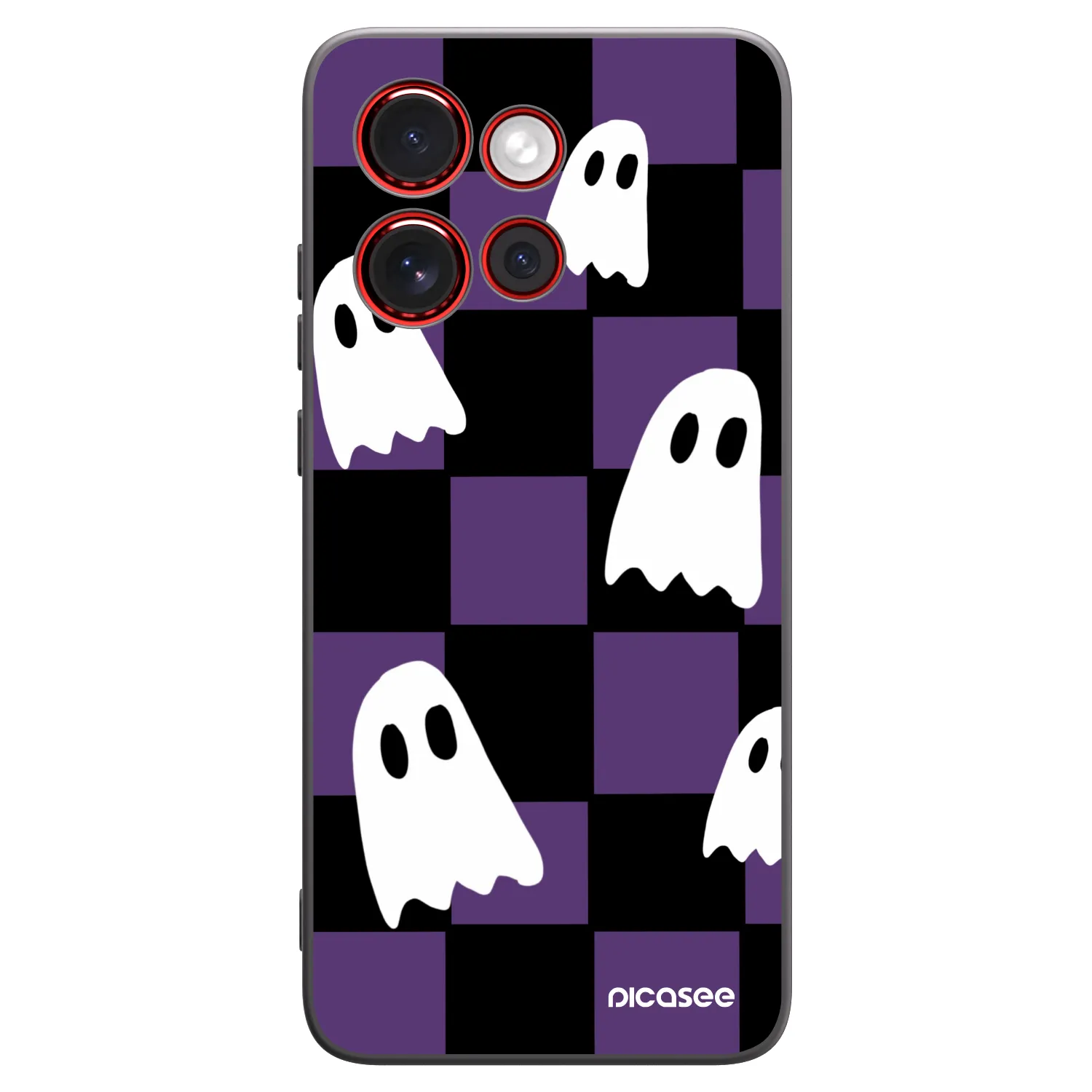 Picasee silikonowe czarne etui na Motorola Edge 60 Neo 5G - Ghosts