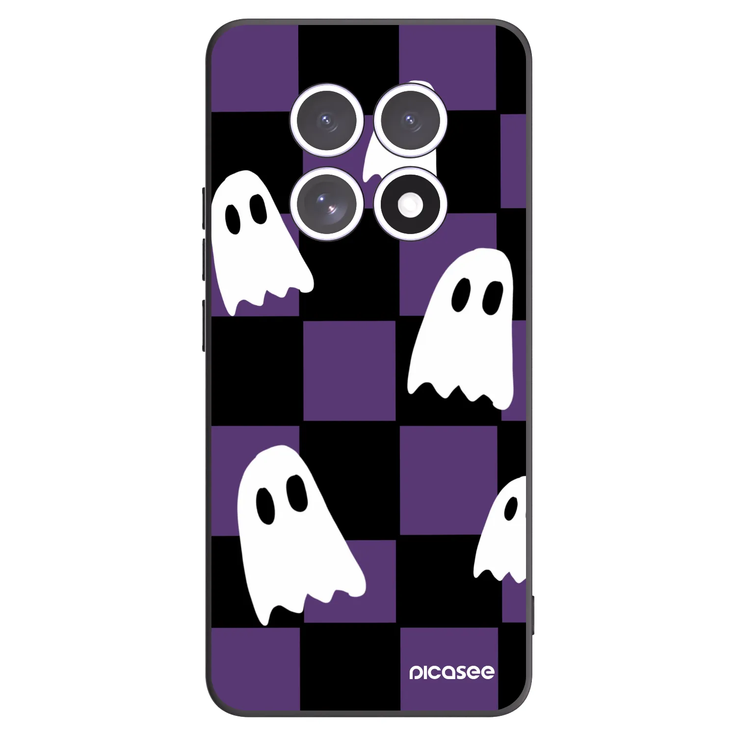 Picasee silikonowe czarne etui na Xiaomi Redmi Note 15 5G - Ghosts