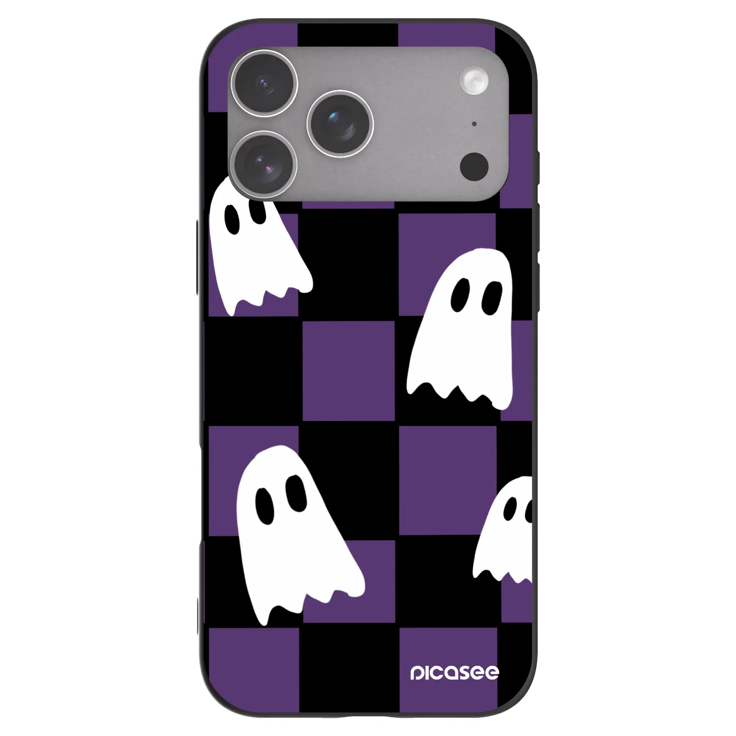 Picasee silikonowe czarne etui na Apple iPhone 18 Pro Max - Ghosts