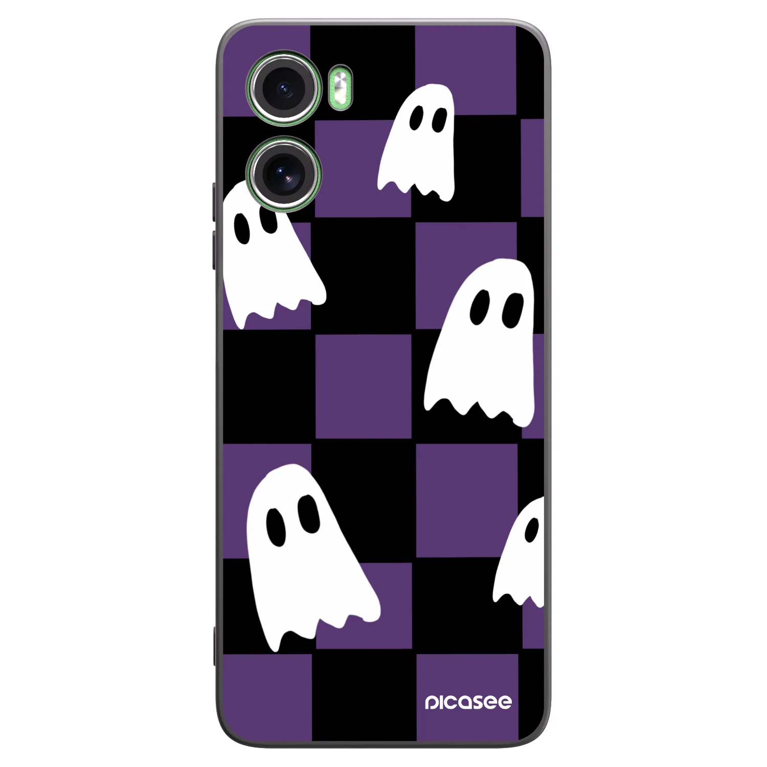 Picasee silikonowe czarne etui na Motorola Moto G06 - Ghosts
