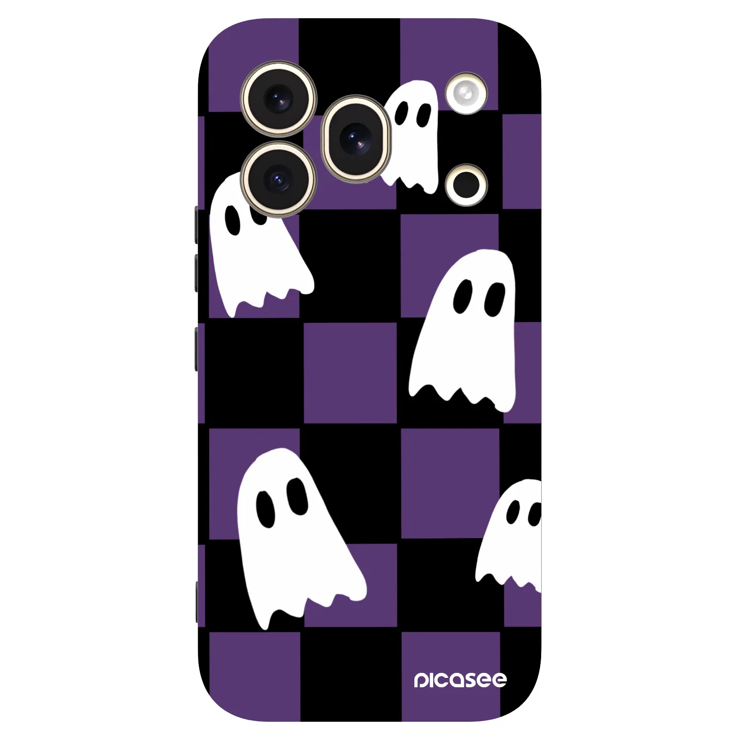 Picasee silikonowe czarne etui na Honor 600 Pro - Ghosts