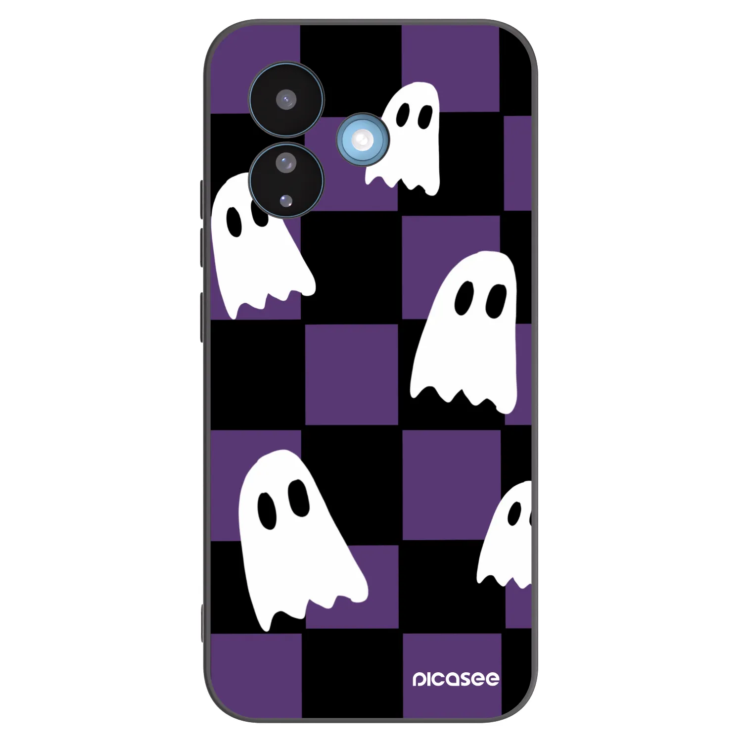 Picasee silikonowe czarne etui na Xiaomi Redmi Note 17 Pro 5G - Ghosts