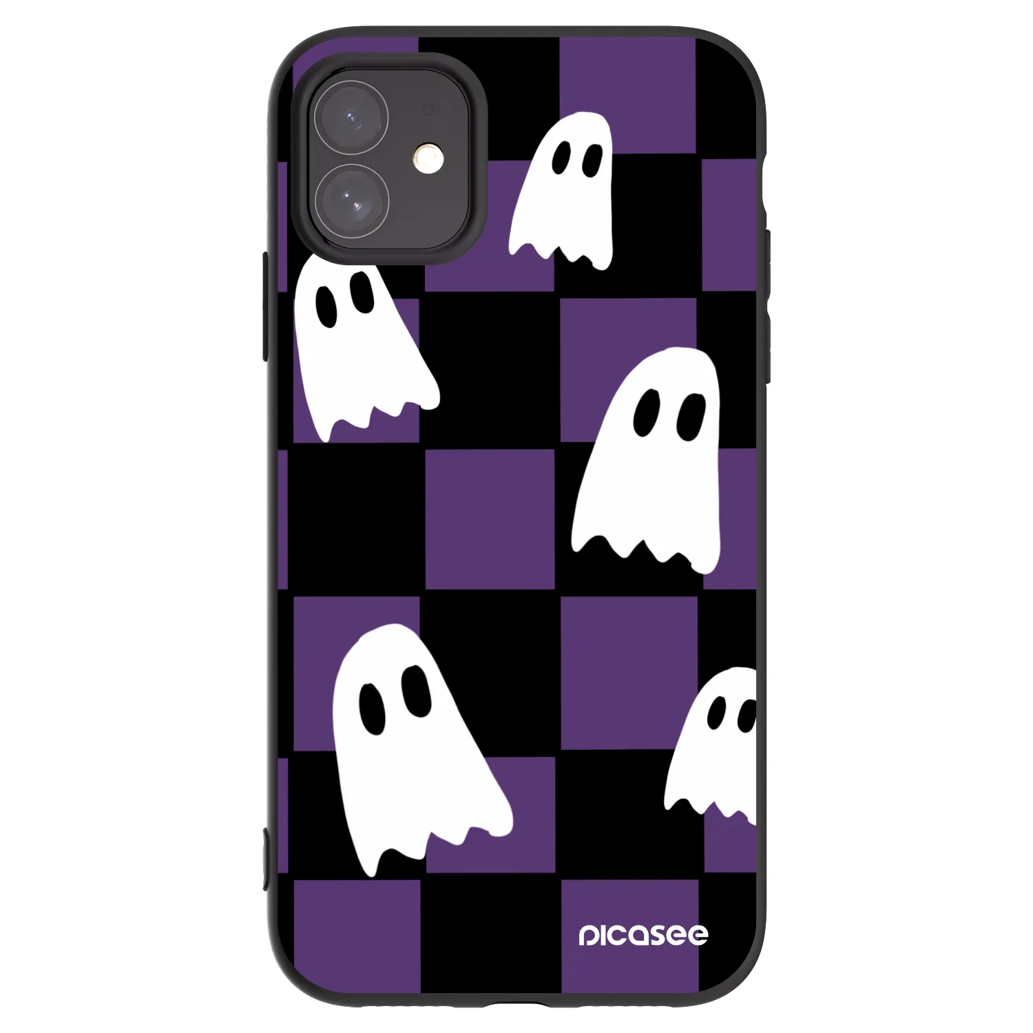 Picasee silikonowe czarne etui na Apple iPhone 11 - Ghosts