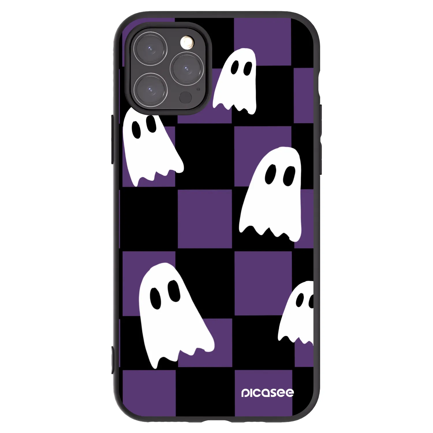 Picasee silikonowe czarne etui na Apple iPhone 11 Pro - Ghosts