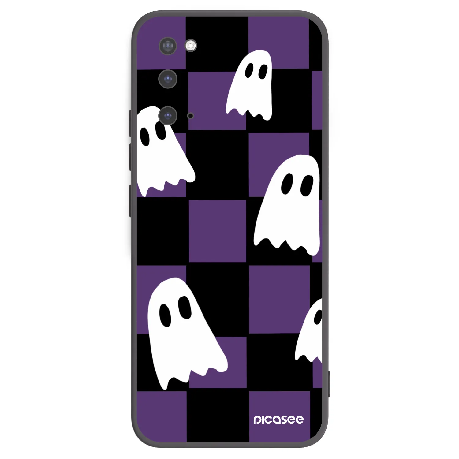 Picasee silikonowe czarne etui na Samsung Galaxy S20 G980F - Ghosts