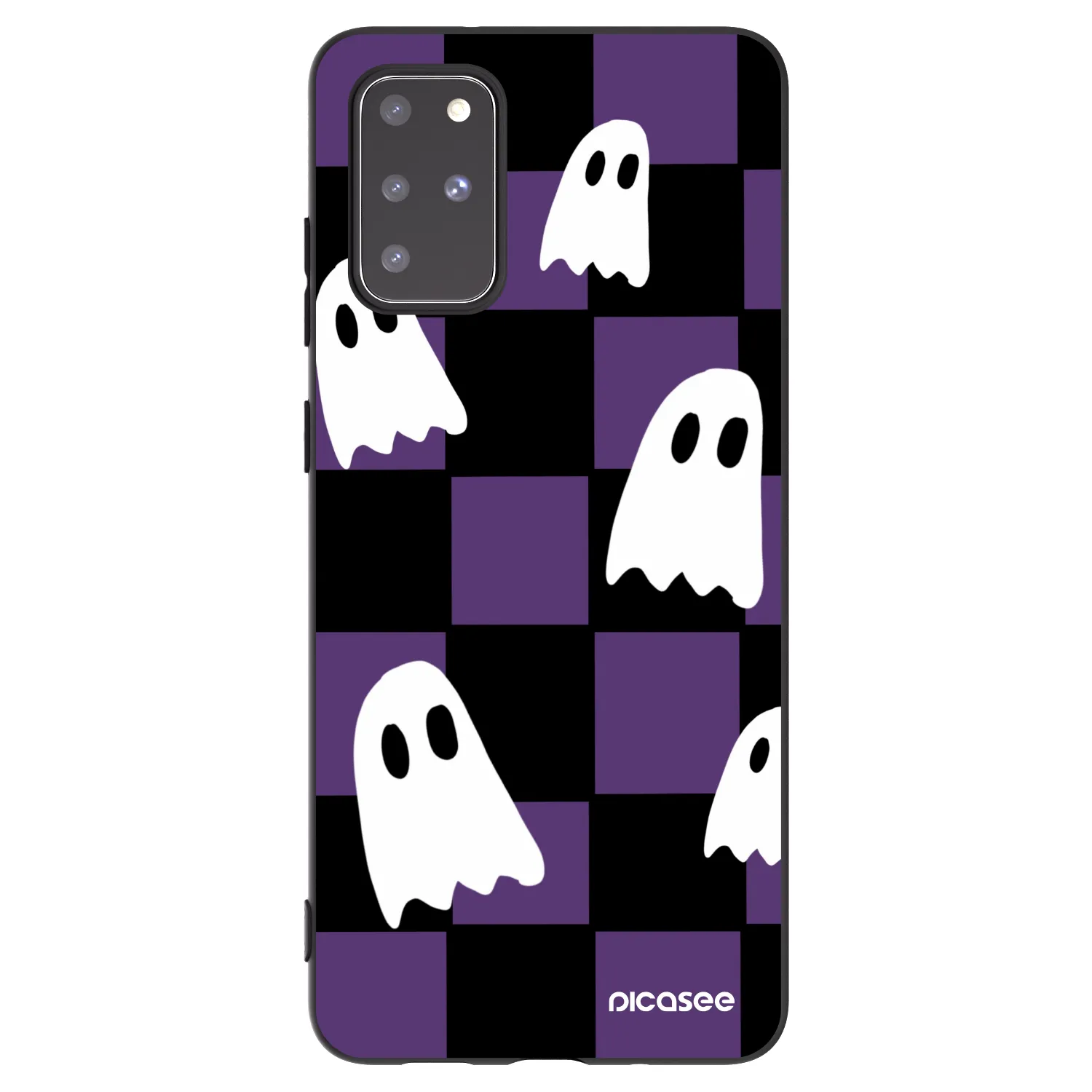 Picasee silikonowe czarne etui na Samsung Galaxy S20+ G985F - Ghosts