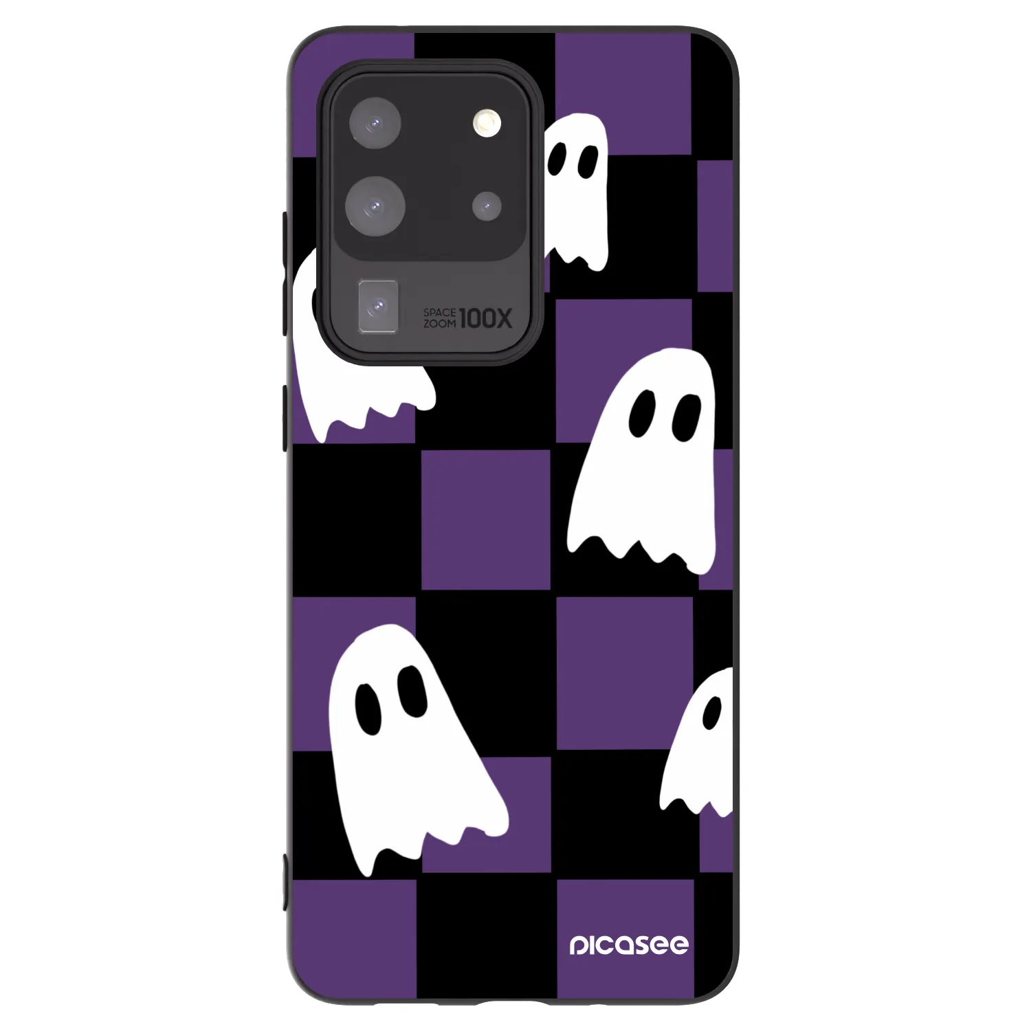 Picasee silikonowe czarne etui na Samsung Galaxy S20 Ultra 5G G988F - Ghosts