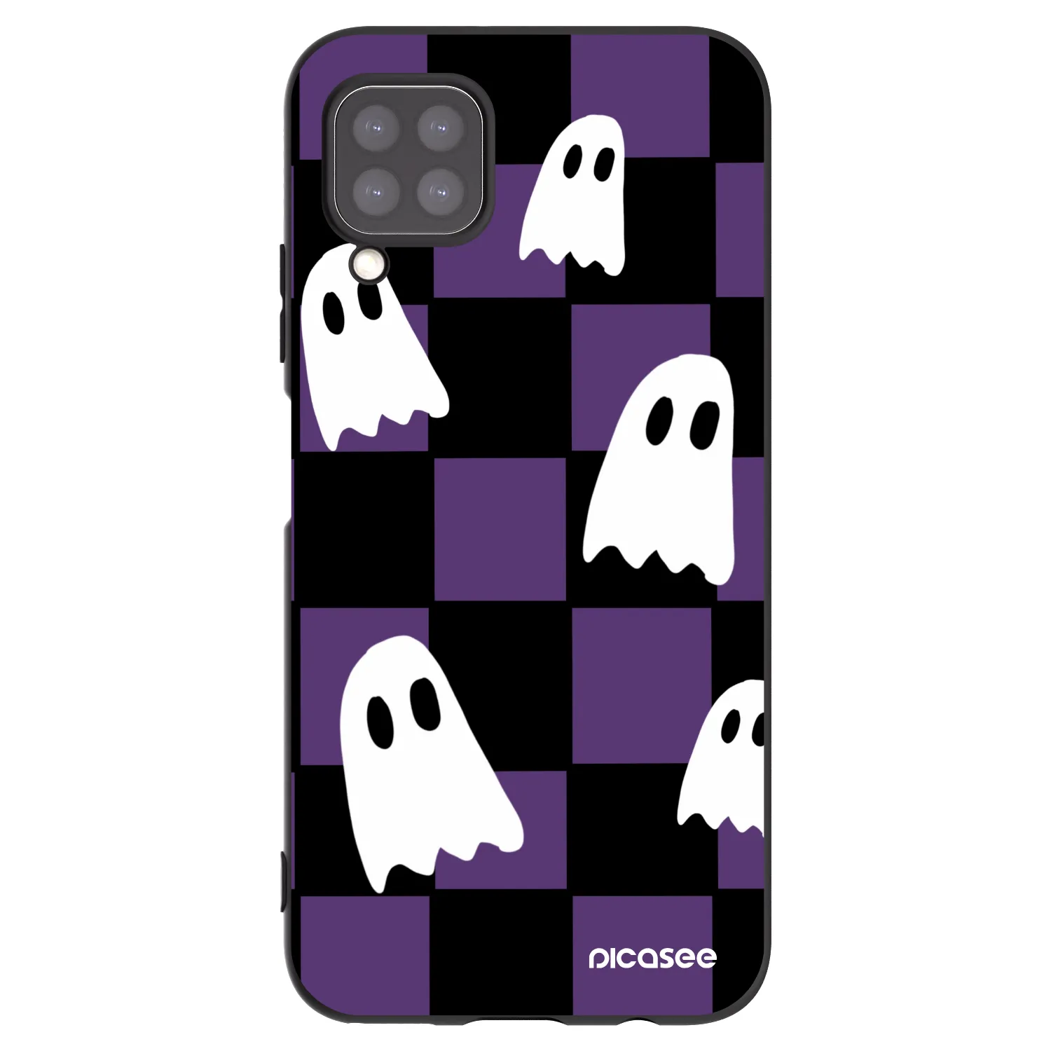 Picasee silikonowe czarne etui na Huawei P40 Lite - Ghosts