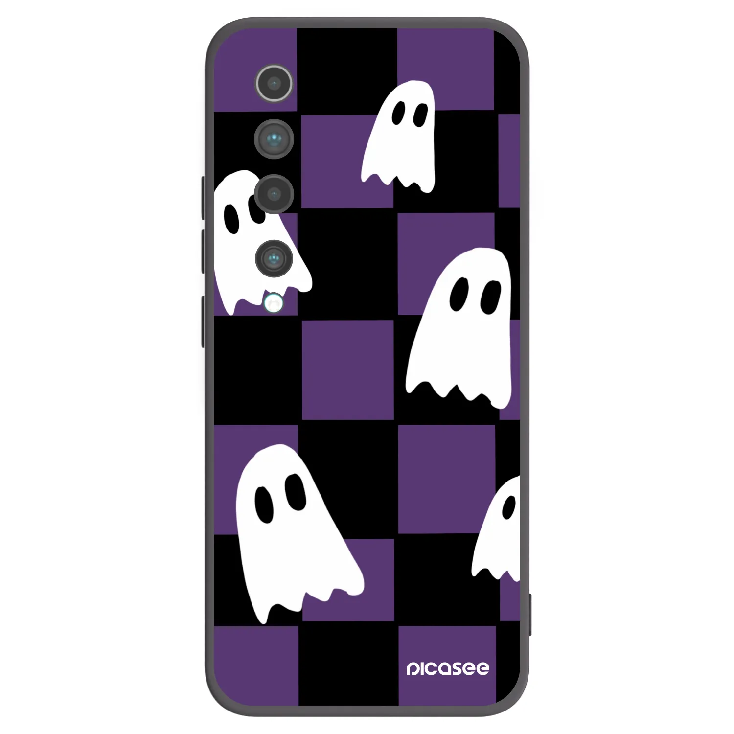 Picasee silikonowe czarne etui na Xiaomi Mi 10 - Ghosts