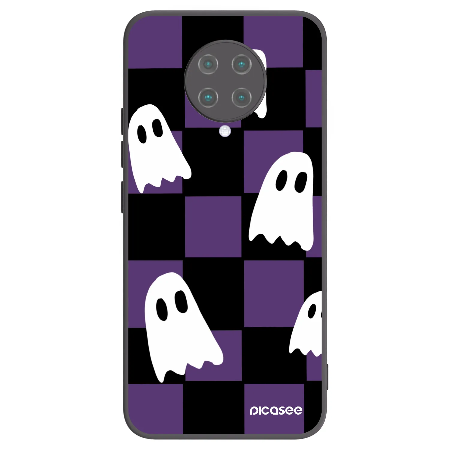 Picasee silikonowe czarne etui na Xiaomi Poco F2 Pro - Ghosts