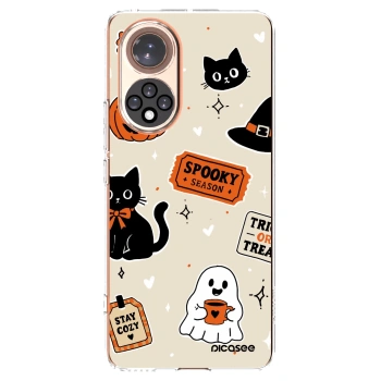 Picasee silikonowe przeźroczyste etui na Huawei Nova 9 - Halloween stickers