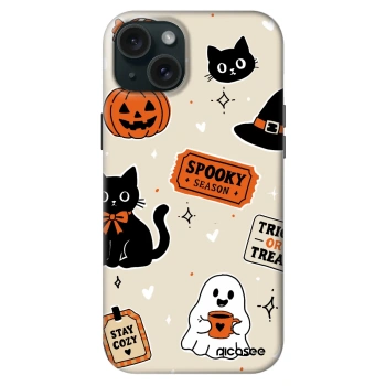 Etui na Apple iPhone 15 Plus - Halloween stickers