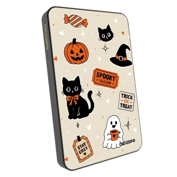 Powerbank z MagSafe 5 000 mAh Szary - Halloween stickers