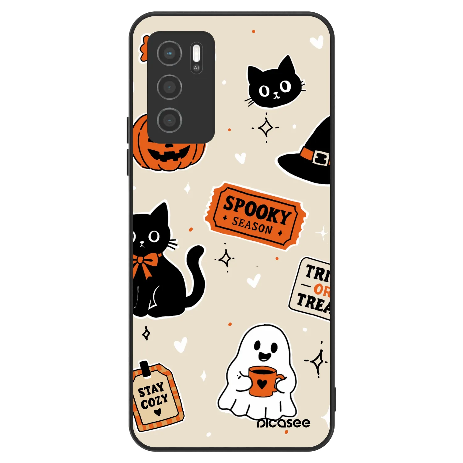 Picasee ULTIMATE CASE na OPPO A16 - Halloween stickers