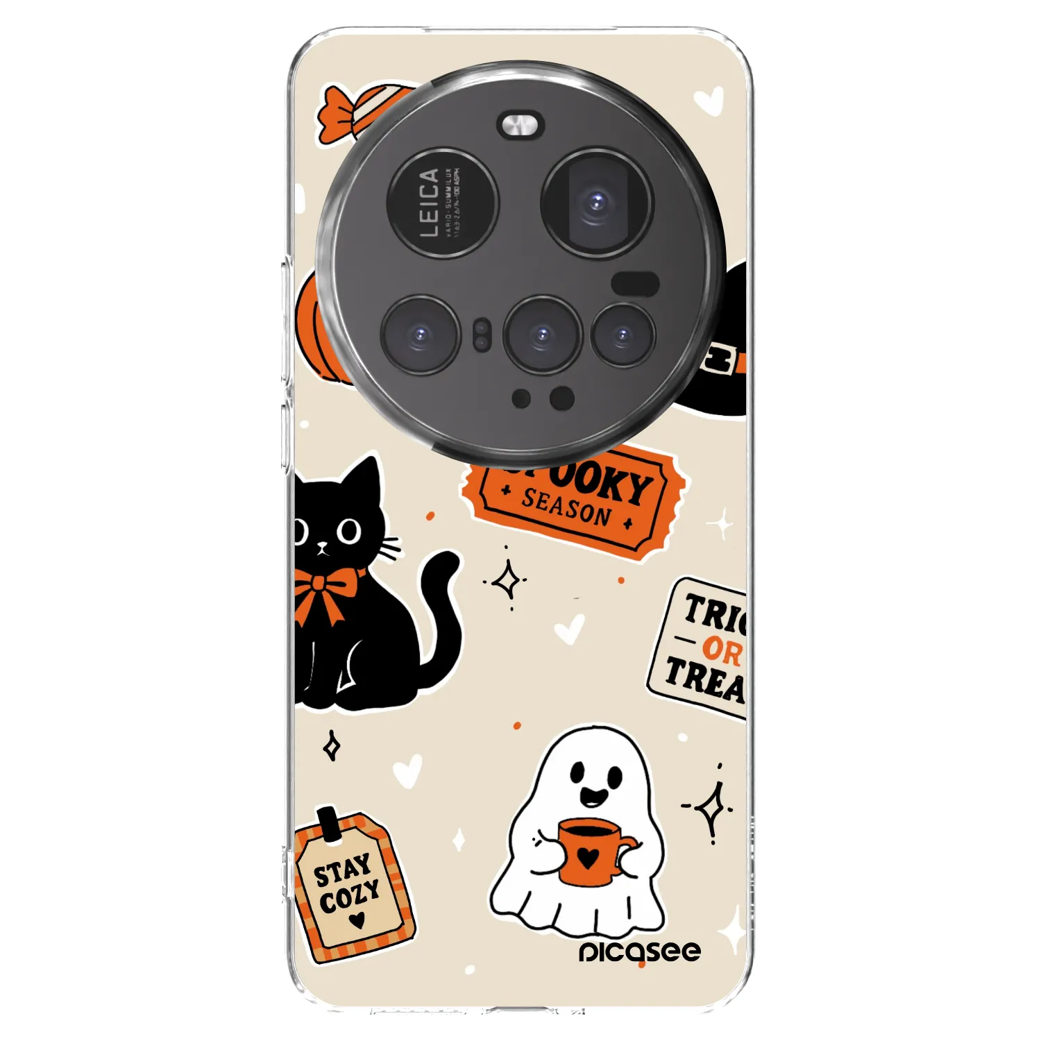 Picasee silikonowe przeźroczyste etui na Xiaomi 15 Ultra - Halloween stickers