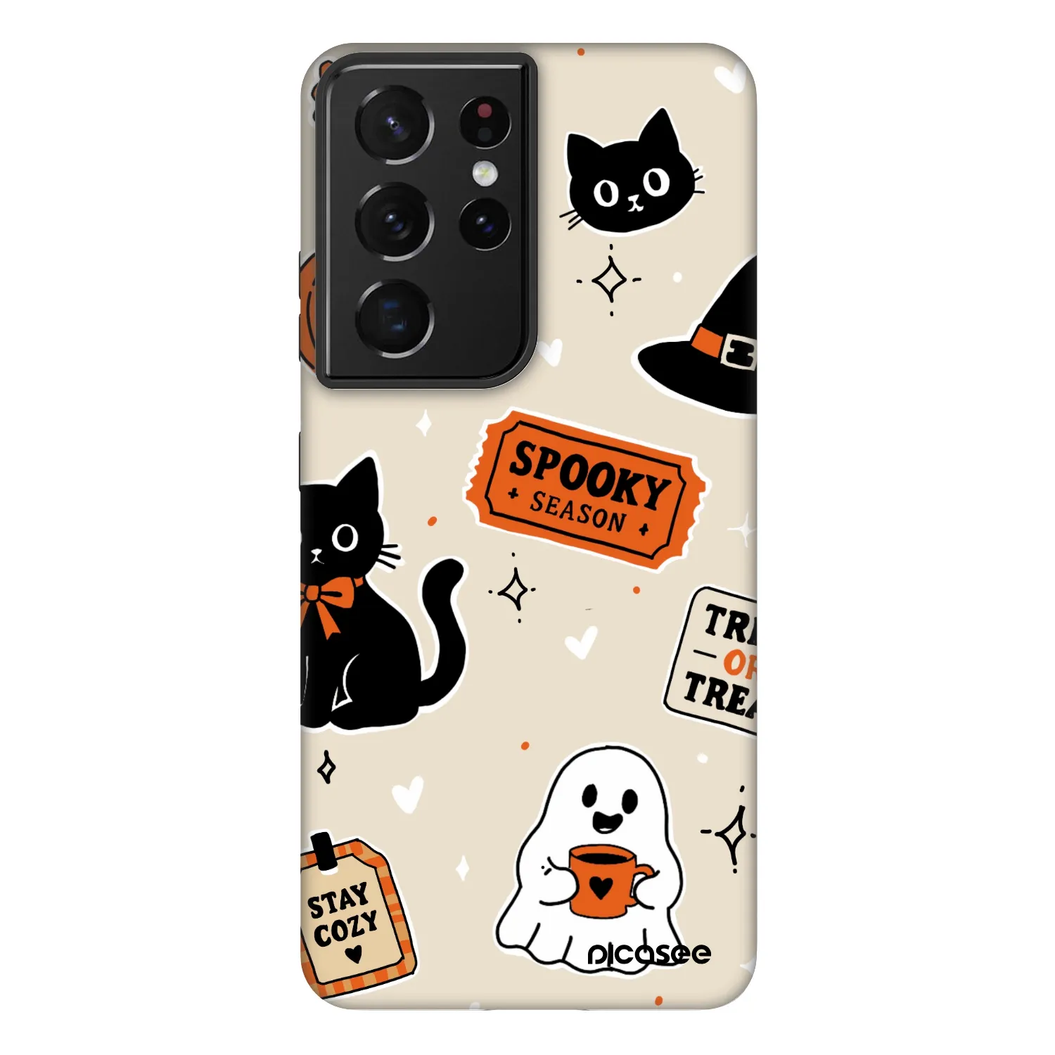 Picasee Fashion Case na Samsung Galaxy S21 Ultra 5G G998B - Halloween stickers