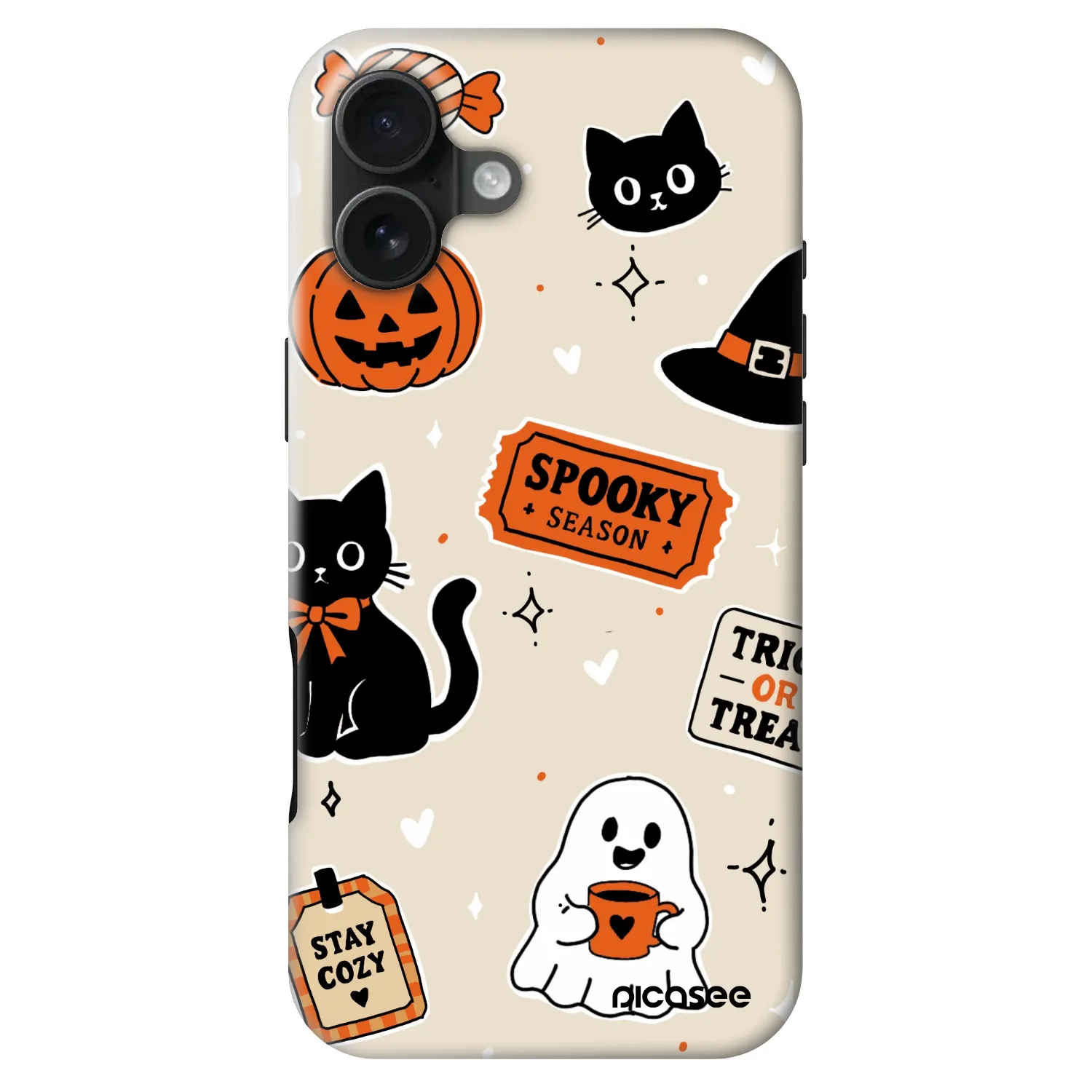 Picasee Fashion Case MagSafe na Apple iPhone 16 Plus - Halloween stickers