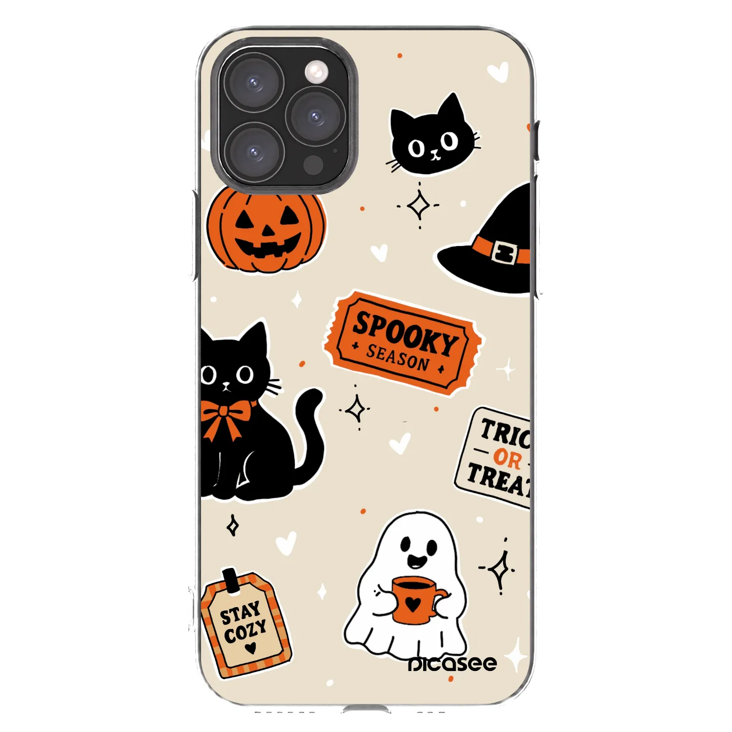 Picasee silikonowe przeźroczyste etui na Apple iPhone 11 Pro - Halloween stickers