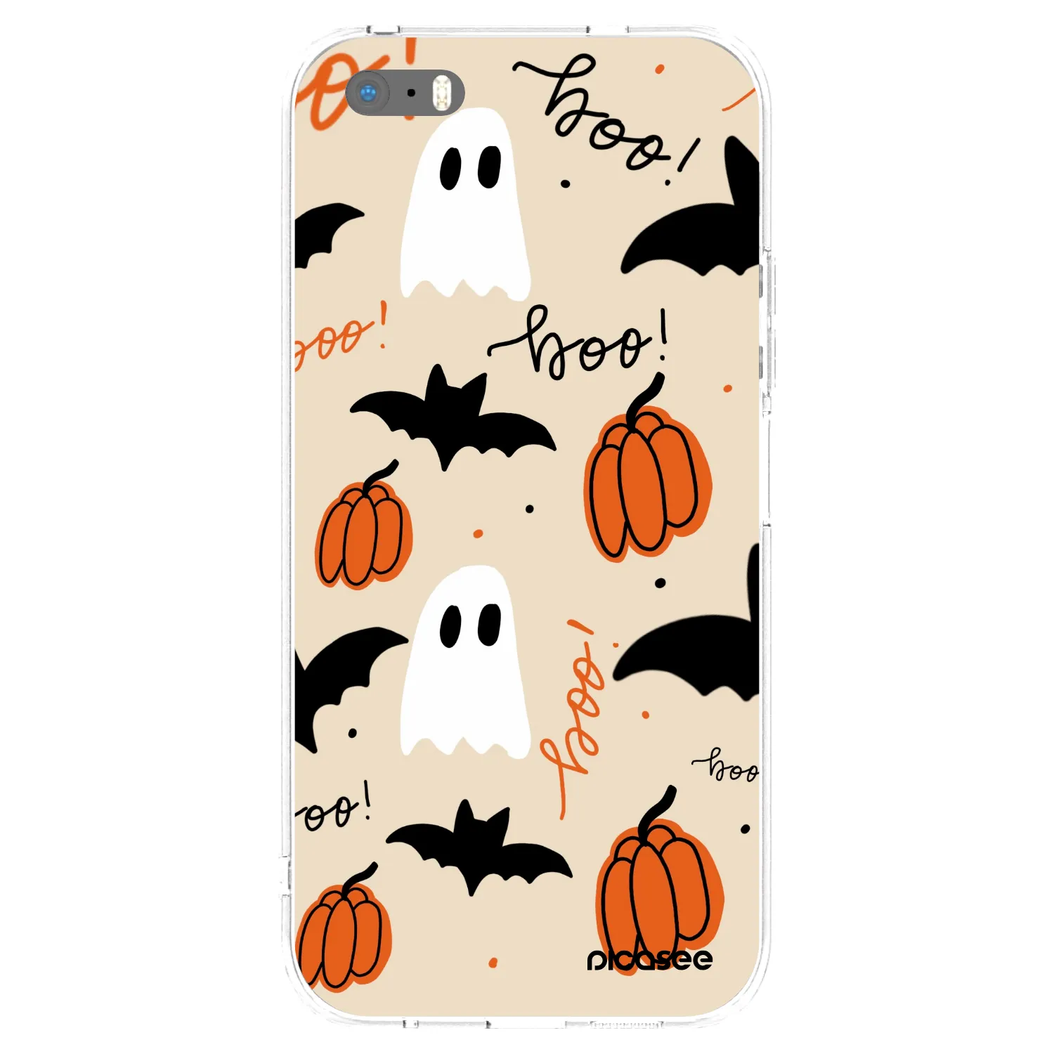 Picasee silikonowe przeźroczyste etui na Apple iPhone 5/5S/SE - Halloween 26