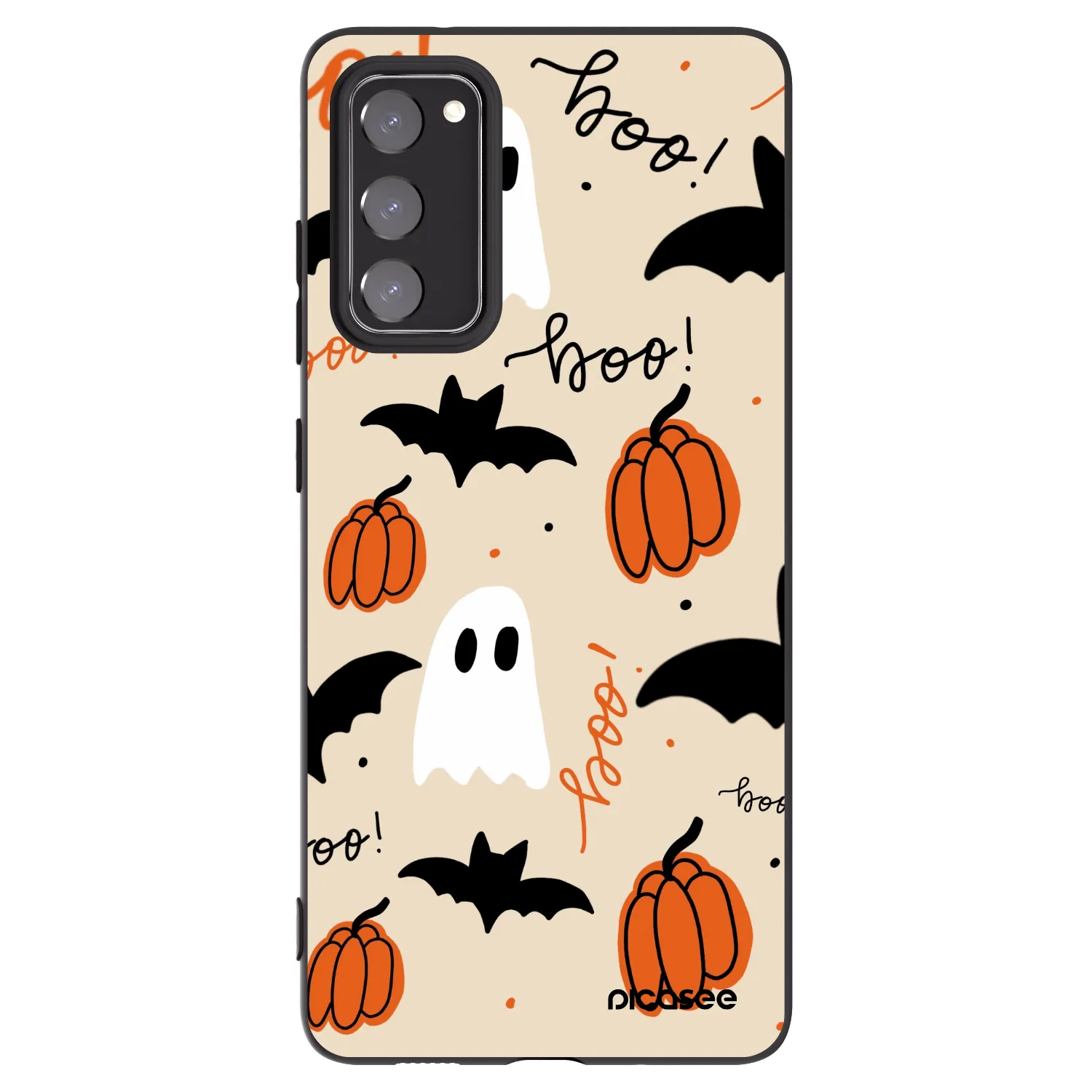 Picasee silikonowe czarne etui na Samsung Galaxy S20 FE - Halloween 26