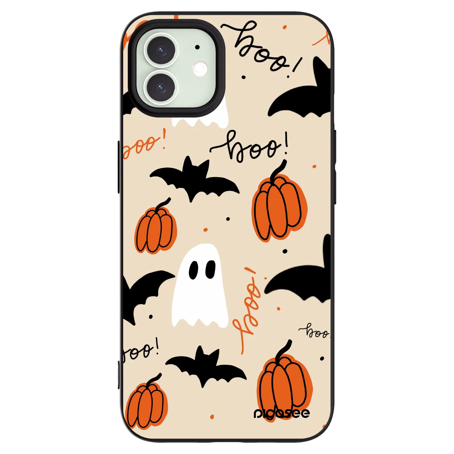 Picasee silikonowe czarne etui na Apple iPhone 12 - Halloween 26