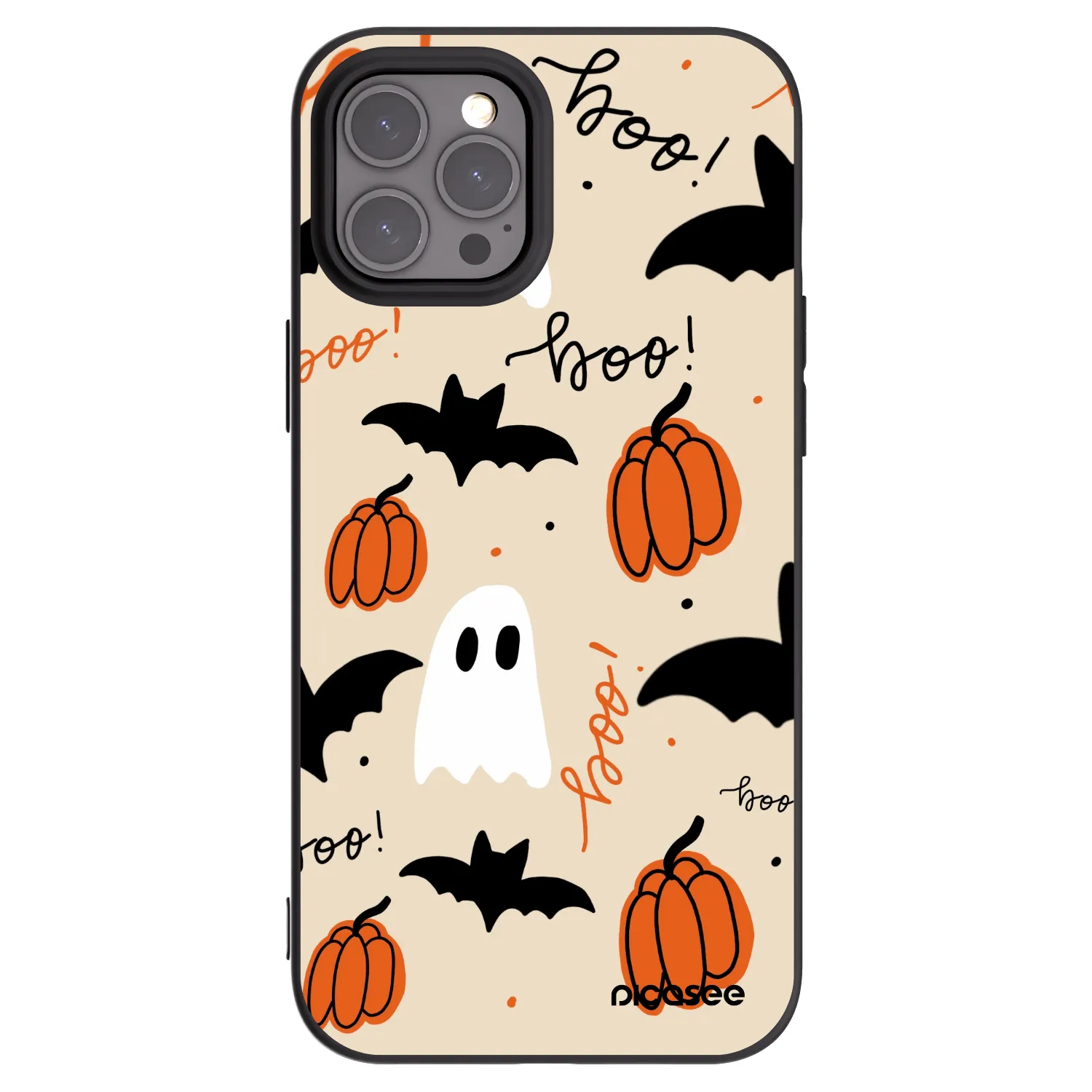 Picasee silikonowe czarne etui na Apple iPhone 12 Pro Max - Halloween 26