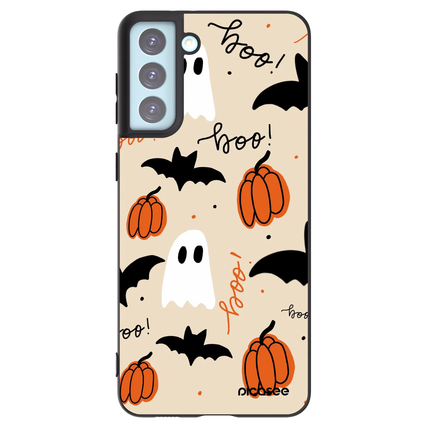 Picasee silikonowe czarne etui na Samsung Galaxy S21+ 5G G996F - Halloween 26