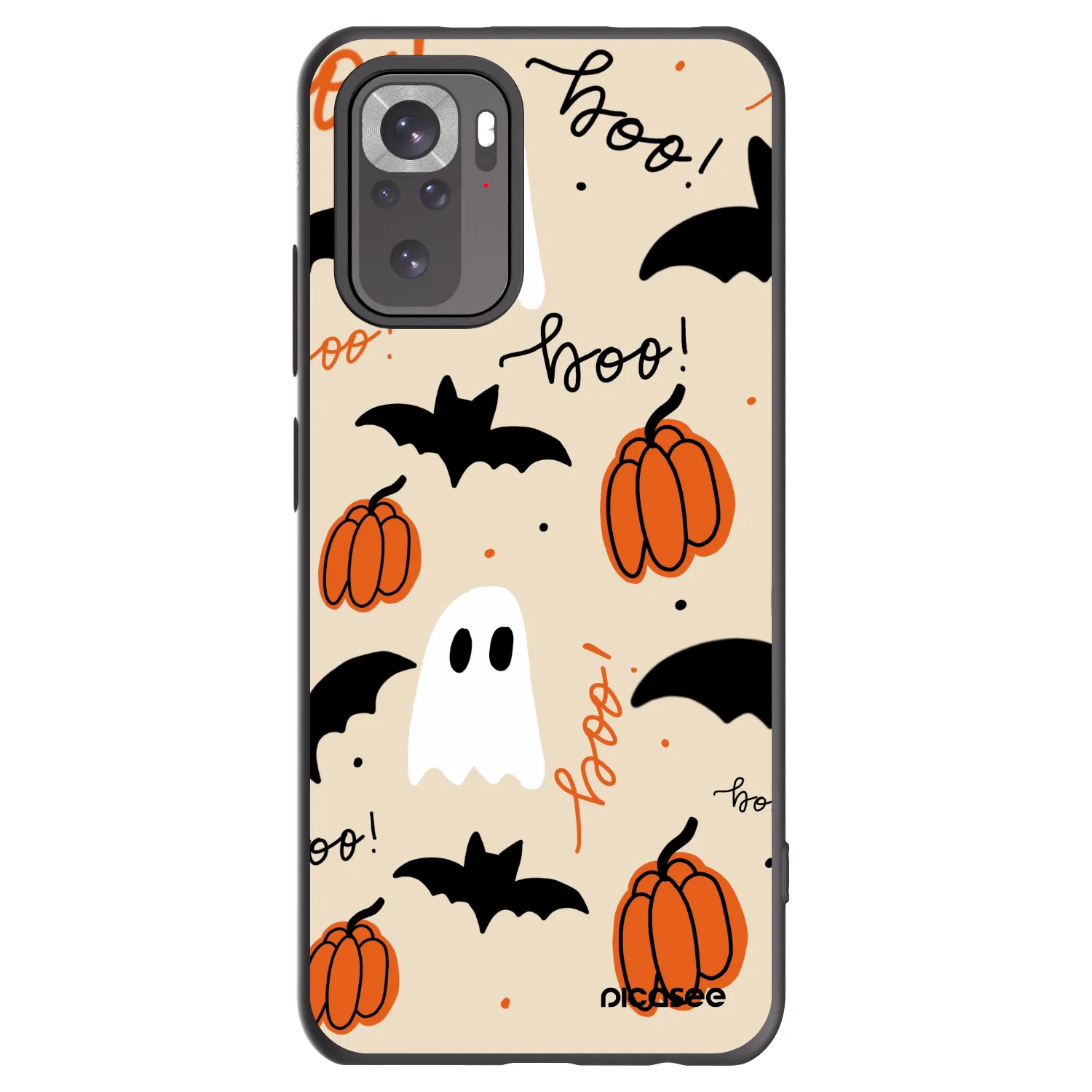 Picasee silikonowe czarne etui na Xiaomi Redmi Note 10 - Halloween 26