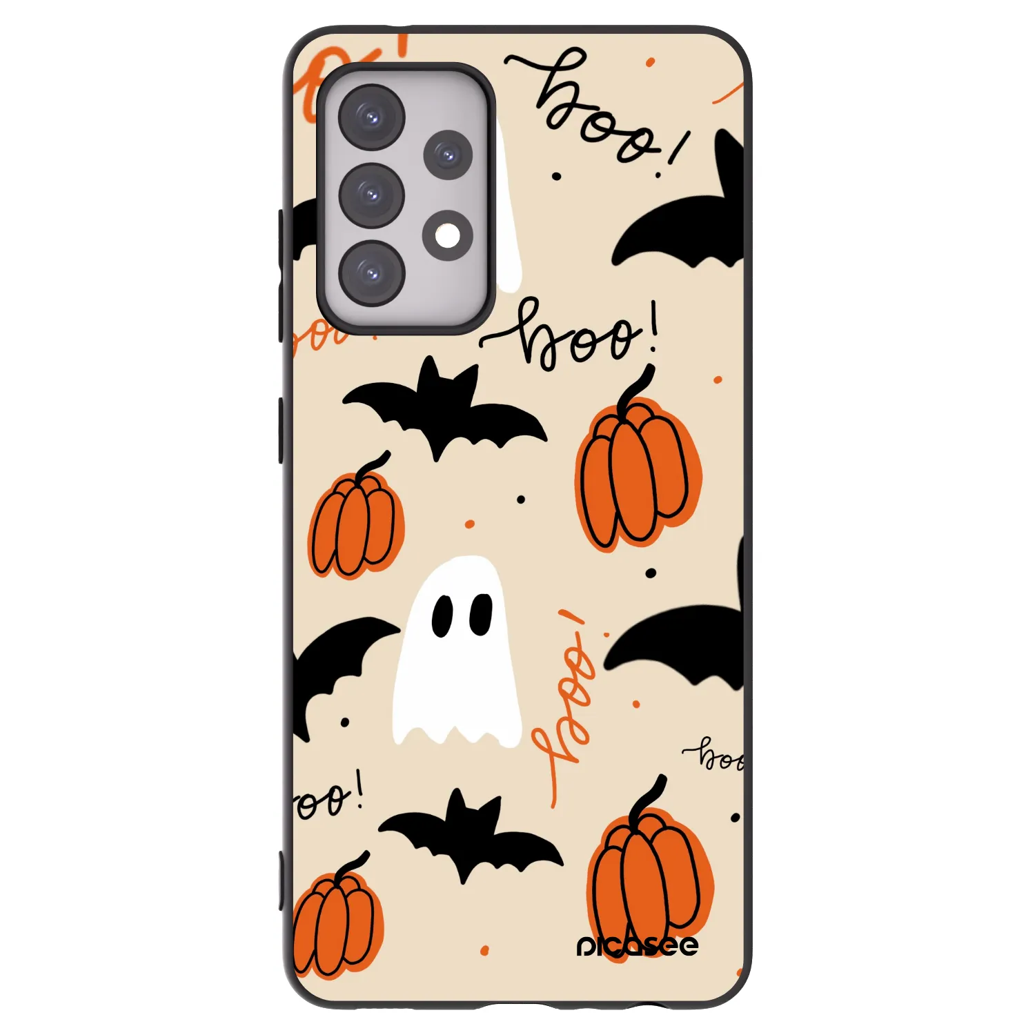 Picasee silikonowe czarne etui na Samsung Galaxy A52 5G A525F - Halloween 26