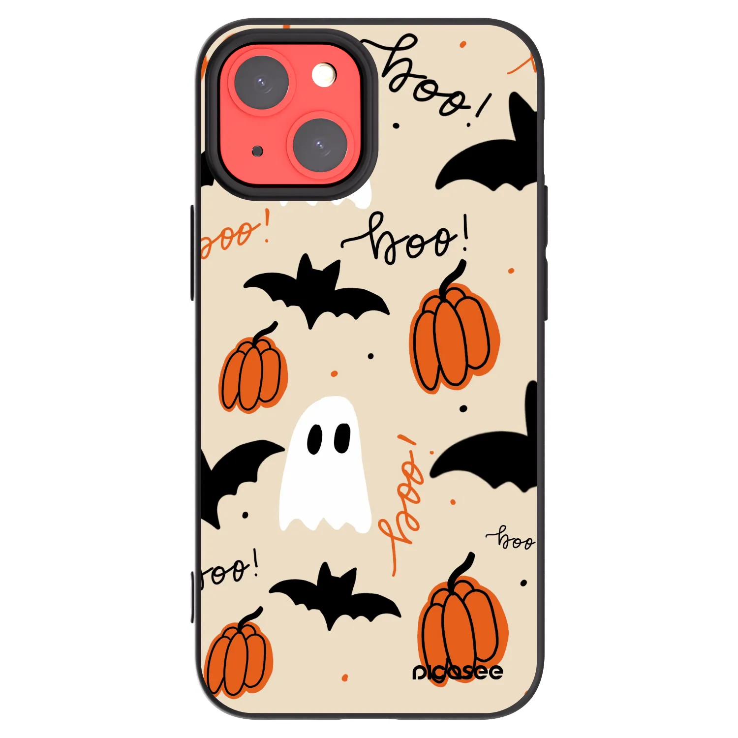 Picasee silikonowe czarne etui na Apple iPhone 13 mini - Halloween 26