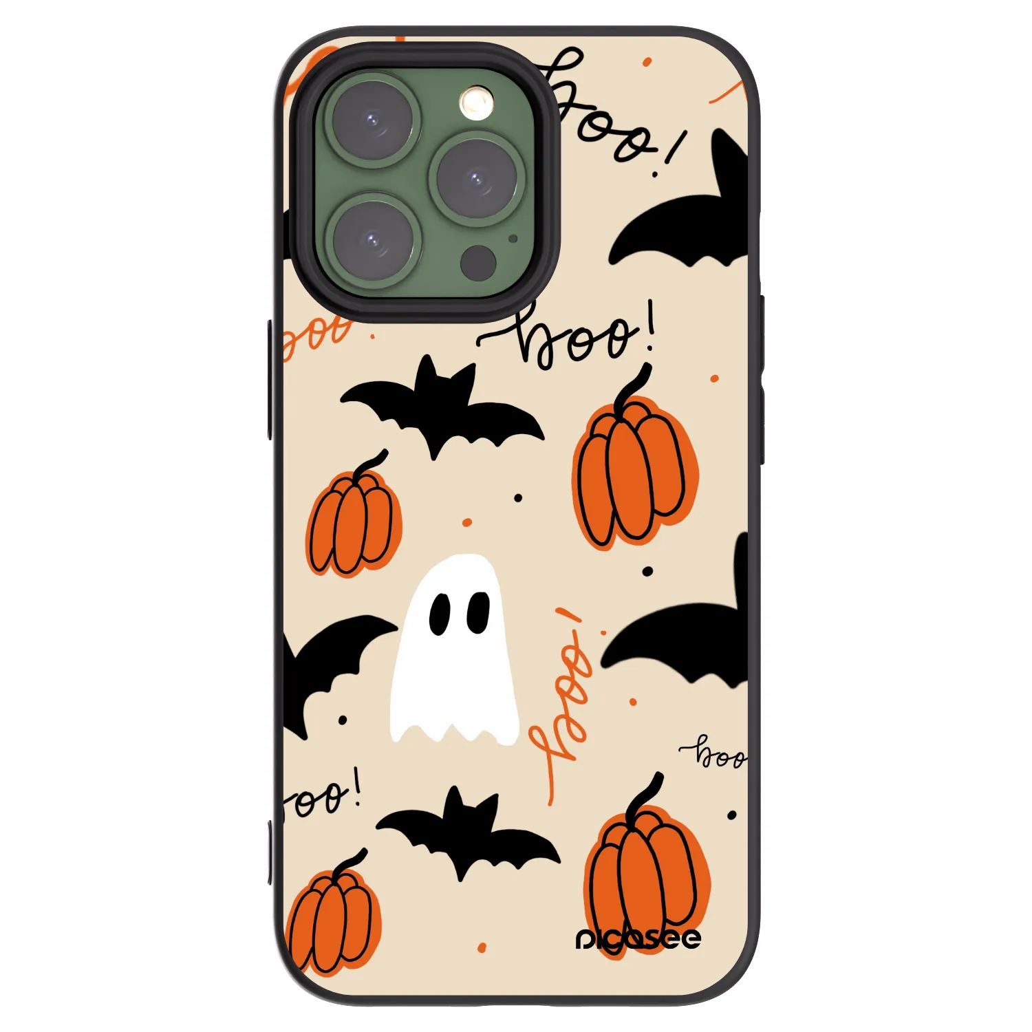 Picasee silikonowe czarne etui na Apple iPhone 13 Pro - Halloween 26