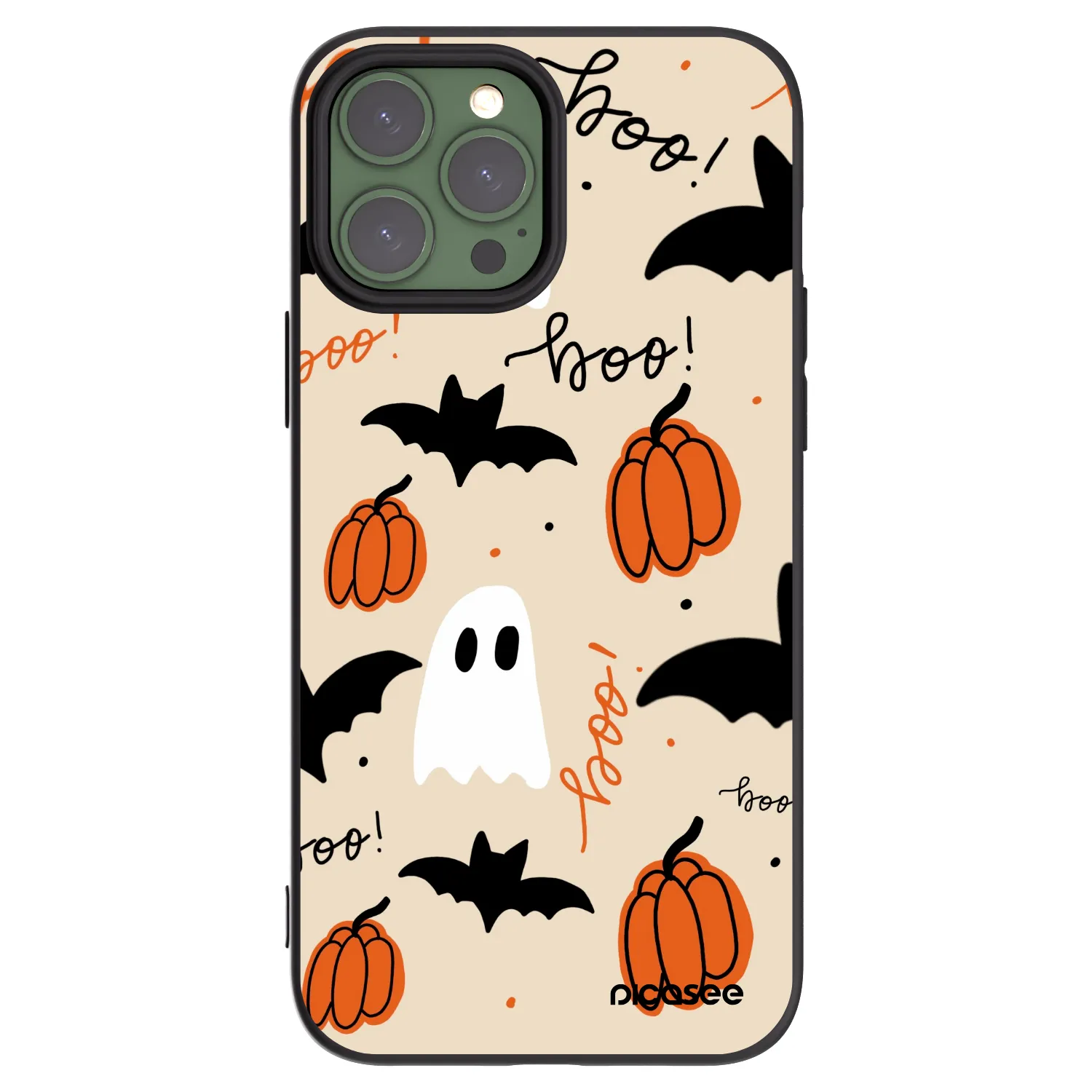 Picasee silikonowe czarne etui na Apple iPhone 13 Pro Max - Halloween 26