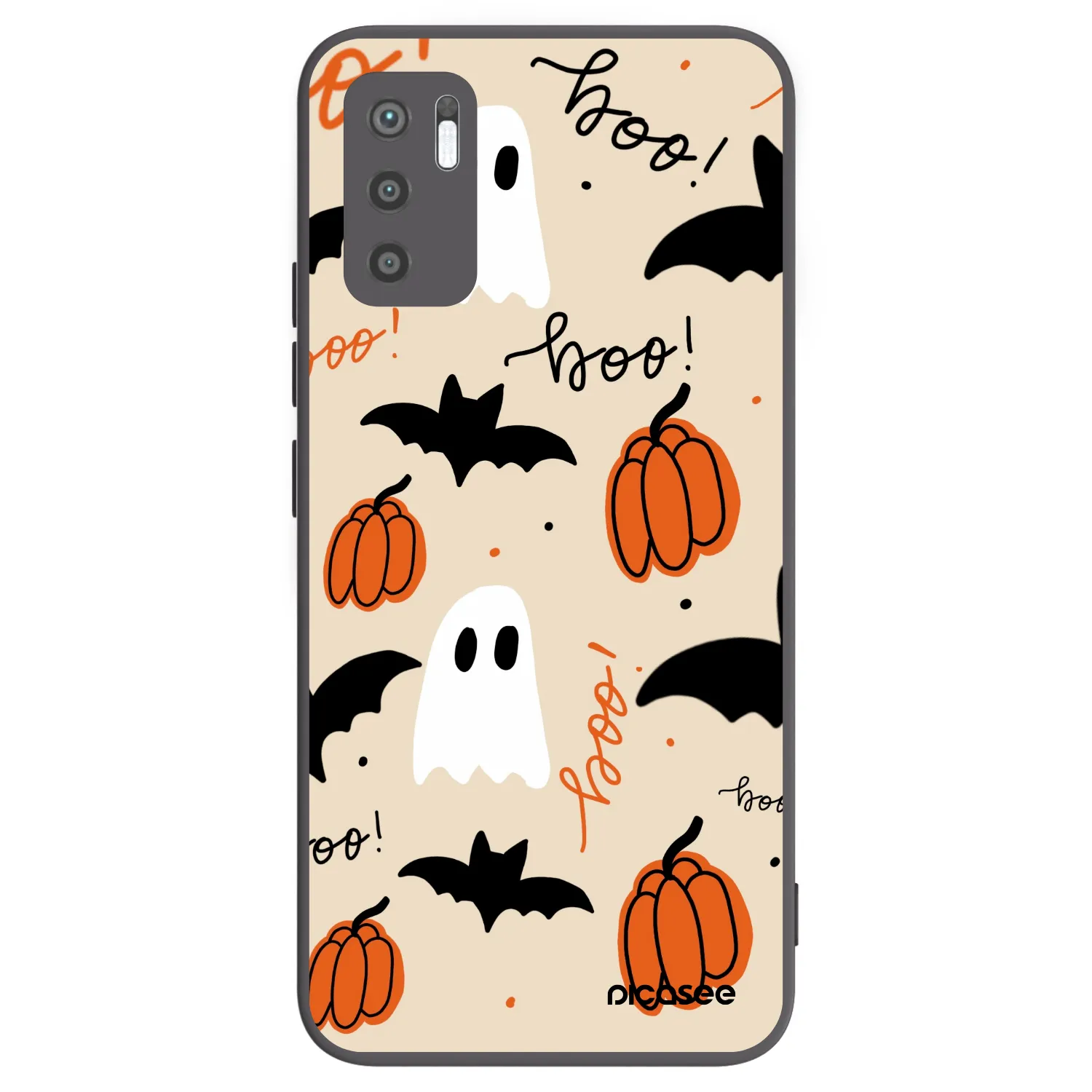 Picasee silikonowe czarne etui na Xiaomi Redmi Note 10 5G - Halloween 26