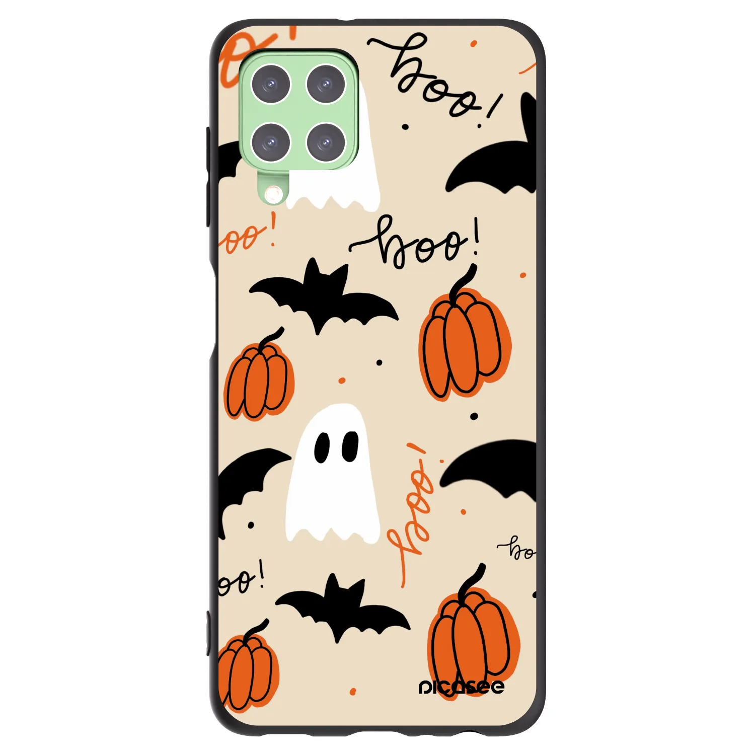 Picasee silikonowe czarne etui na Samsung Galaxy A22 A225F 4G - Halloween 26