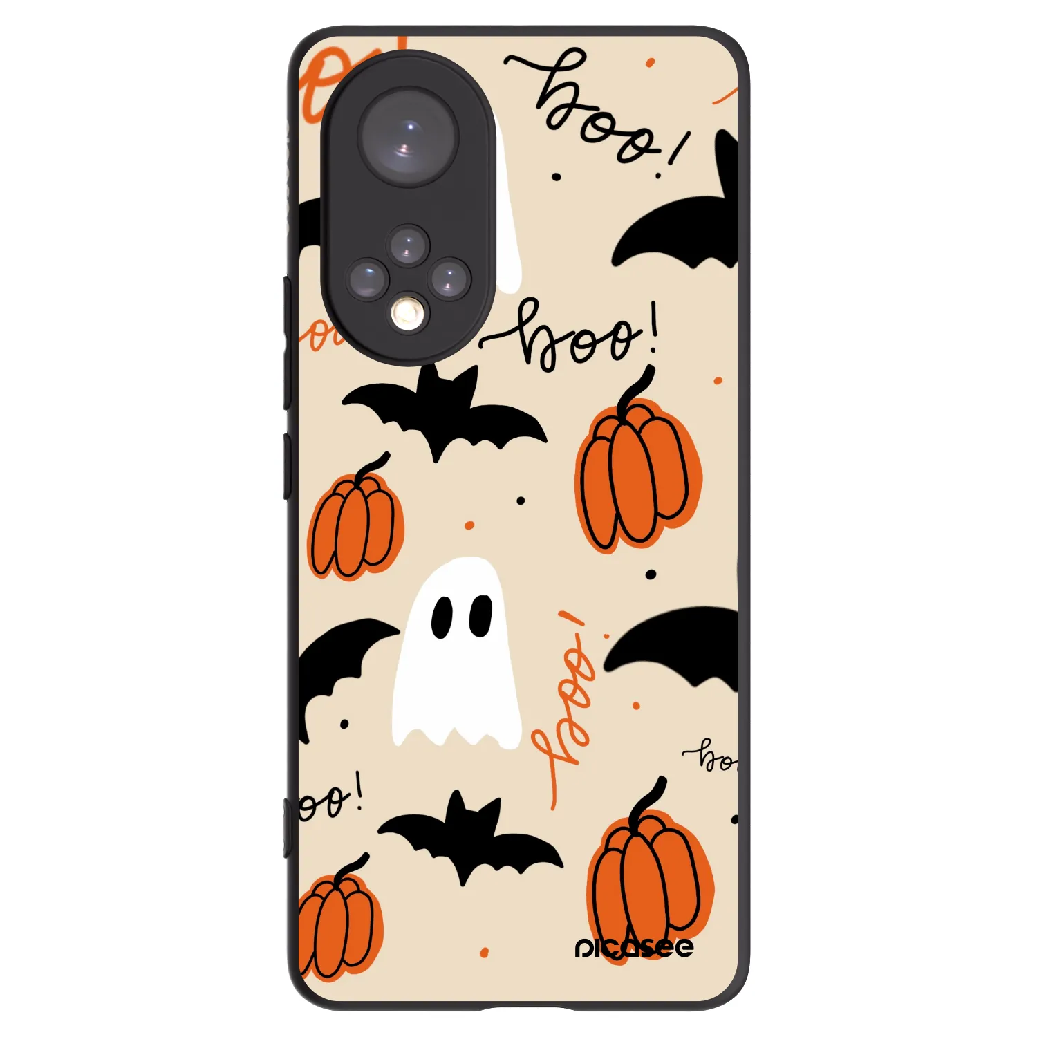 Picasee silikonowe czarne etui na Honor 50 5G - Halloween 26