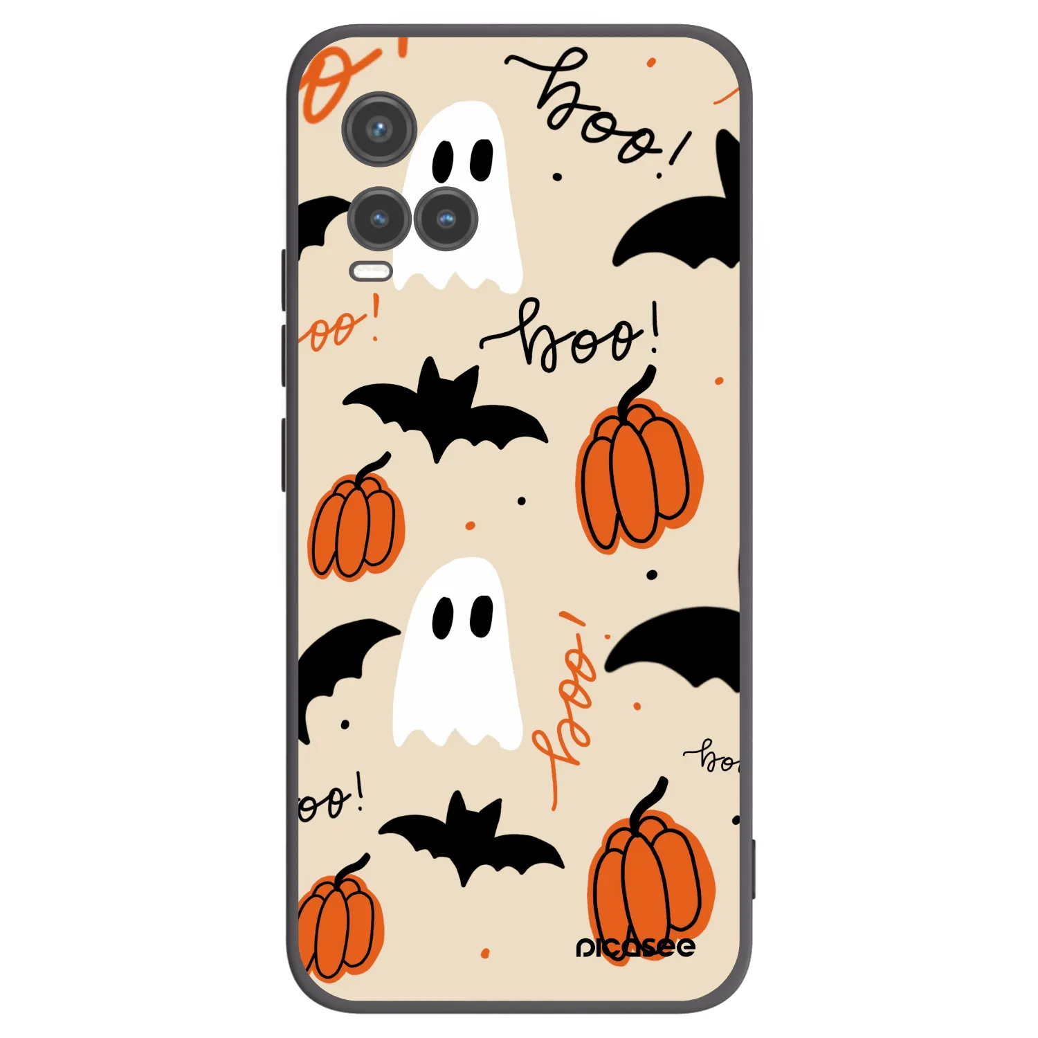 Picasee silikonowe czarne etui na Vivo Y33s - Halloween 26