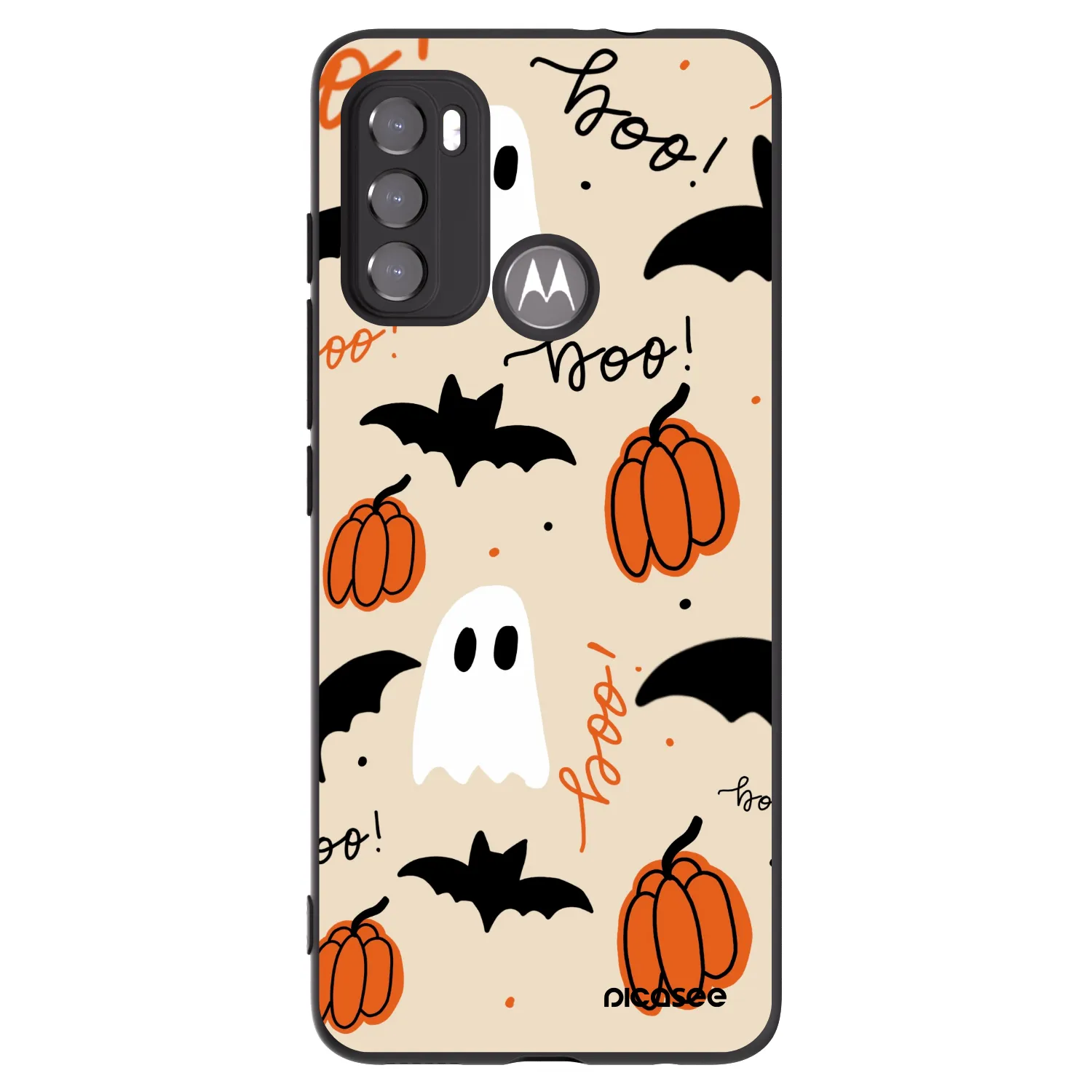 Picasee silikonowe czarne etui na Motorola Moto G60 - Halloween 26