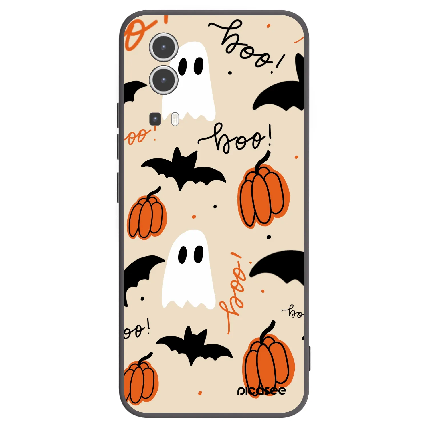 Picasee silikonowe czarne etui na Vivo Y72 5G - Halloween 26