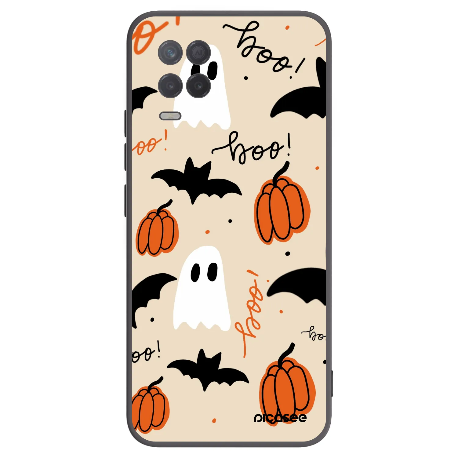 Picasee silikonowe czarne etui na Realme 8 5G - Halloween 26
