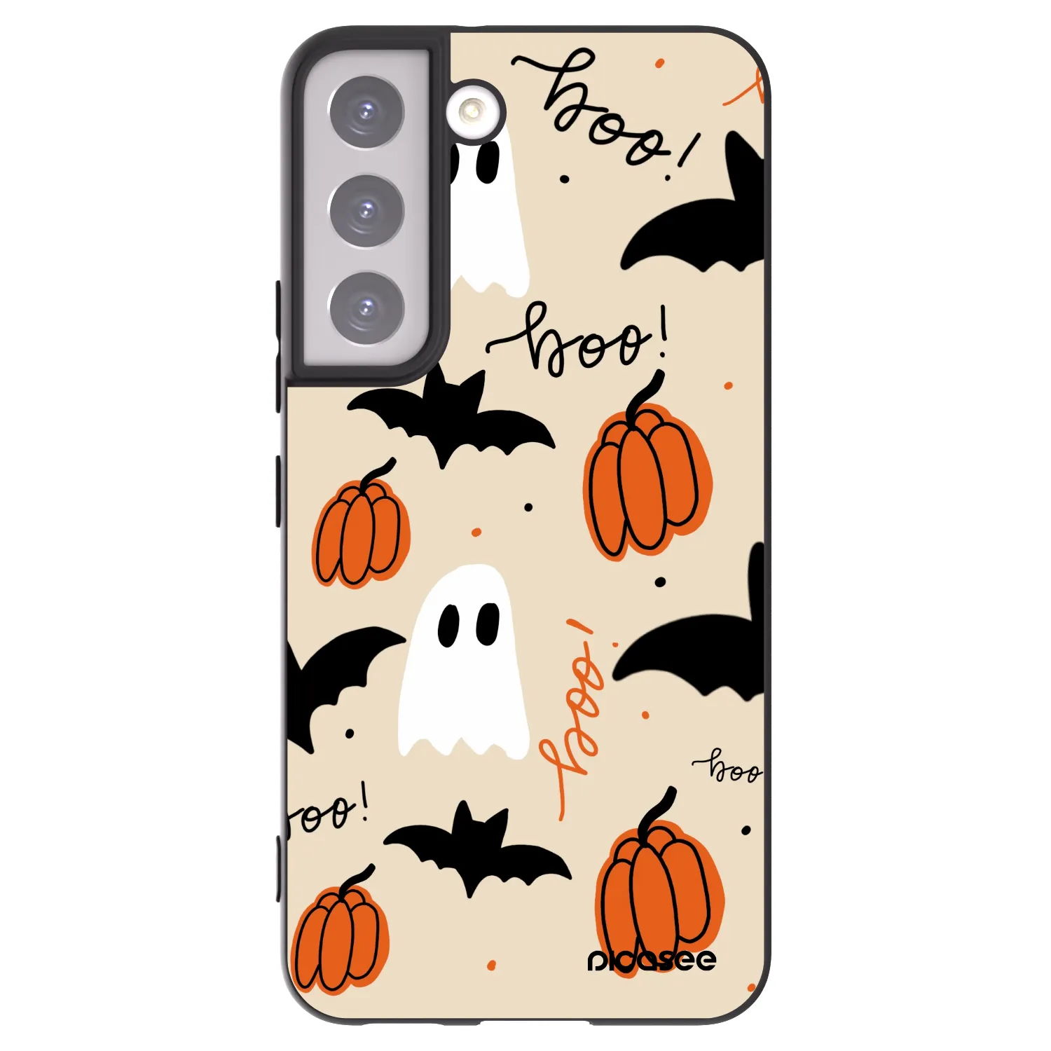 Picasee silikonowe czarne etui na Samsung Galaxy S22 5G - Halloween 26
