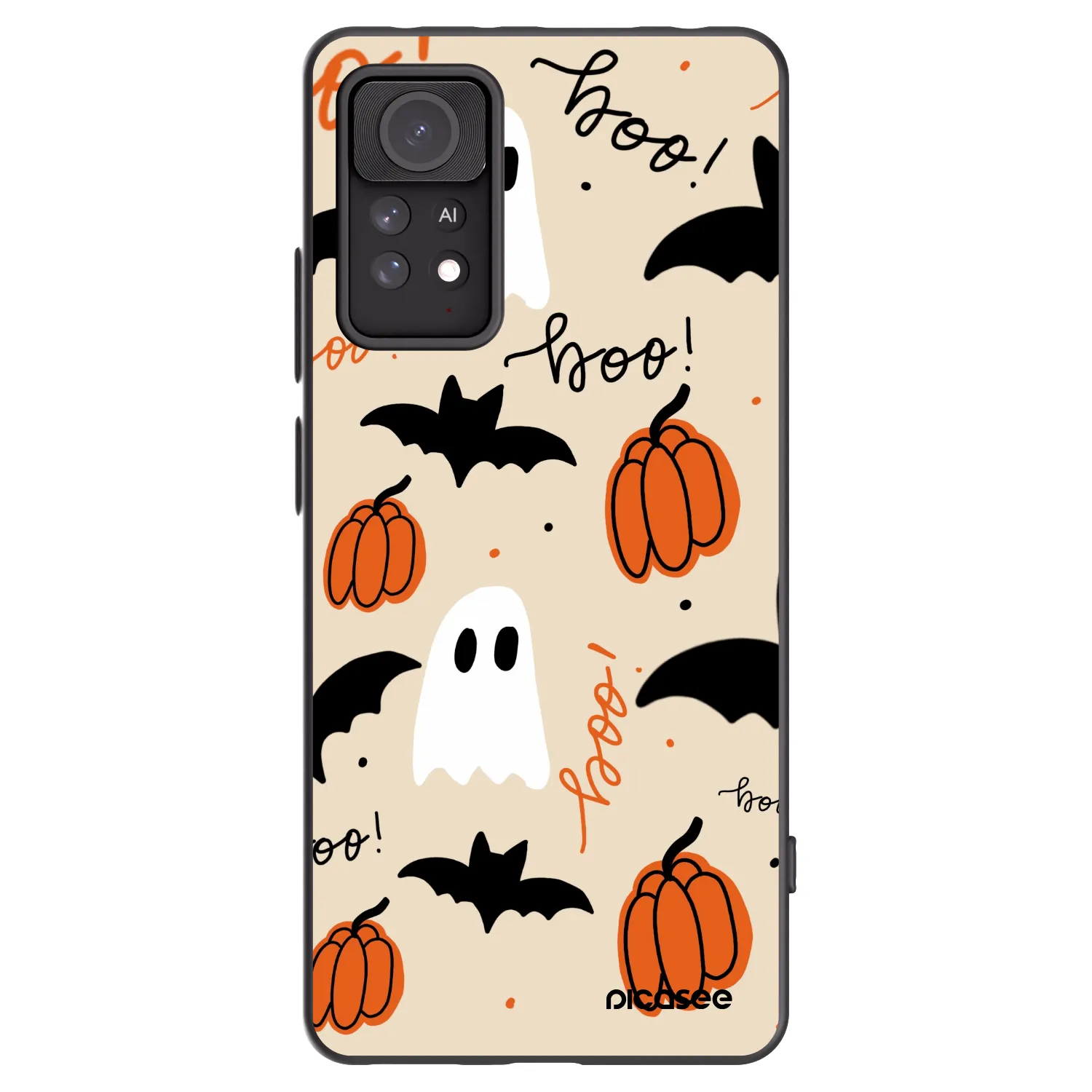 Picasee silikonowe czarne etui na Xiaomi Redmi Note 11 Pro 5G - Halloween 26
