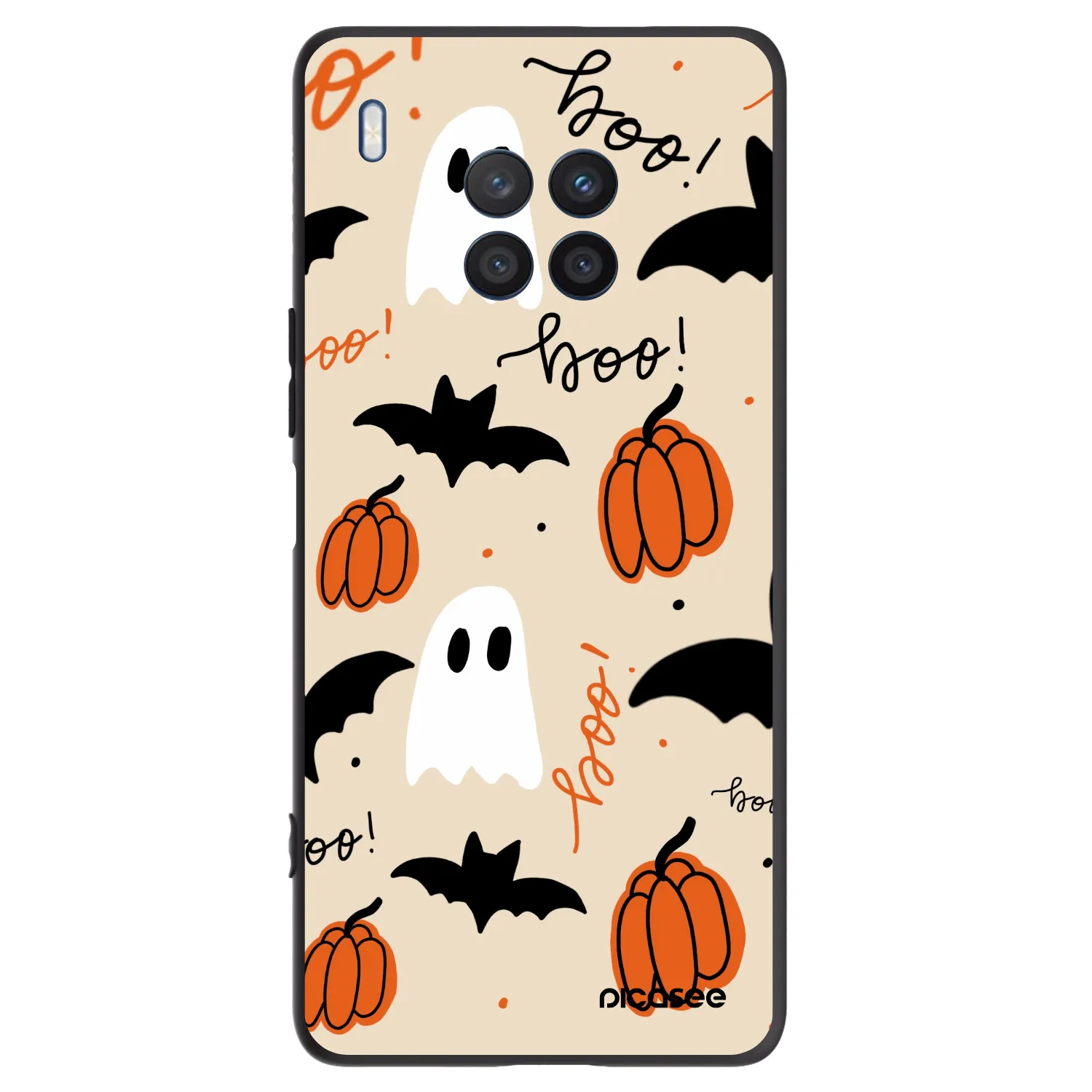 Picasee silikonowe czarne etui na Honor 50 Lite - Halloween 26