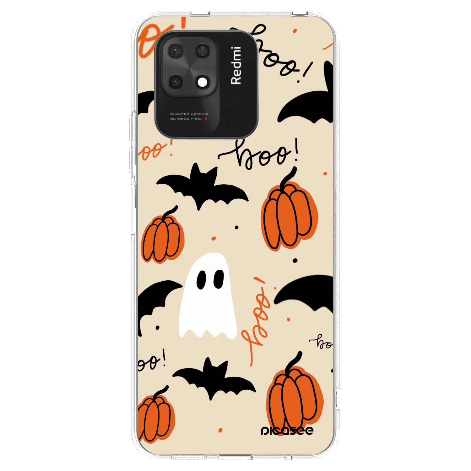 Picasee silikonowe przeźroczyste etui na Xiaomi Redmi 10C - Halloween 26