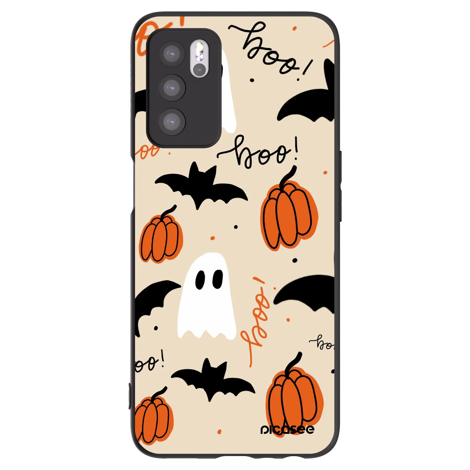 Picasee silikonowe czarne etui na OPPO A16 - Halloween 26