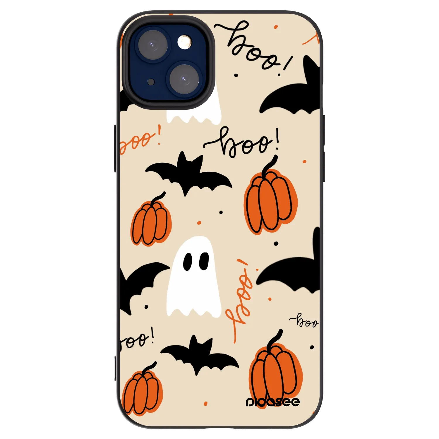 Picasee silikonowe czarne etui na Apple iPhone 14 Plus - Halloween 26