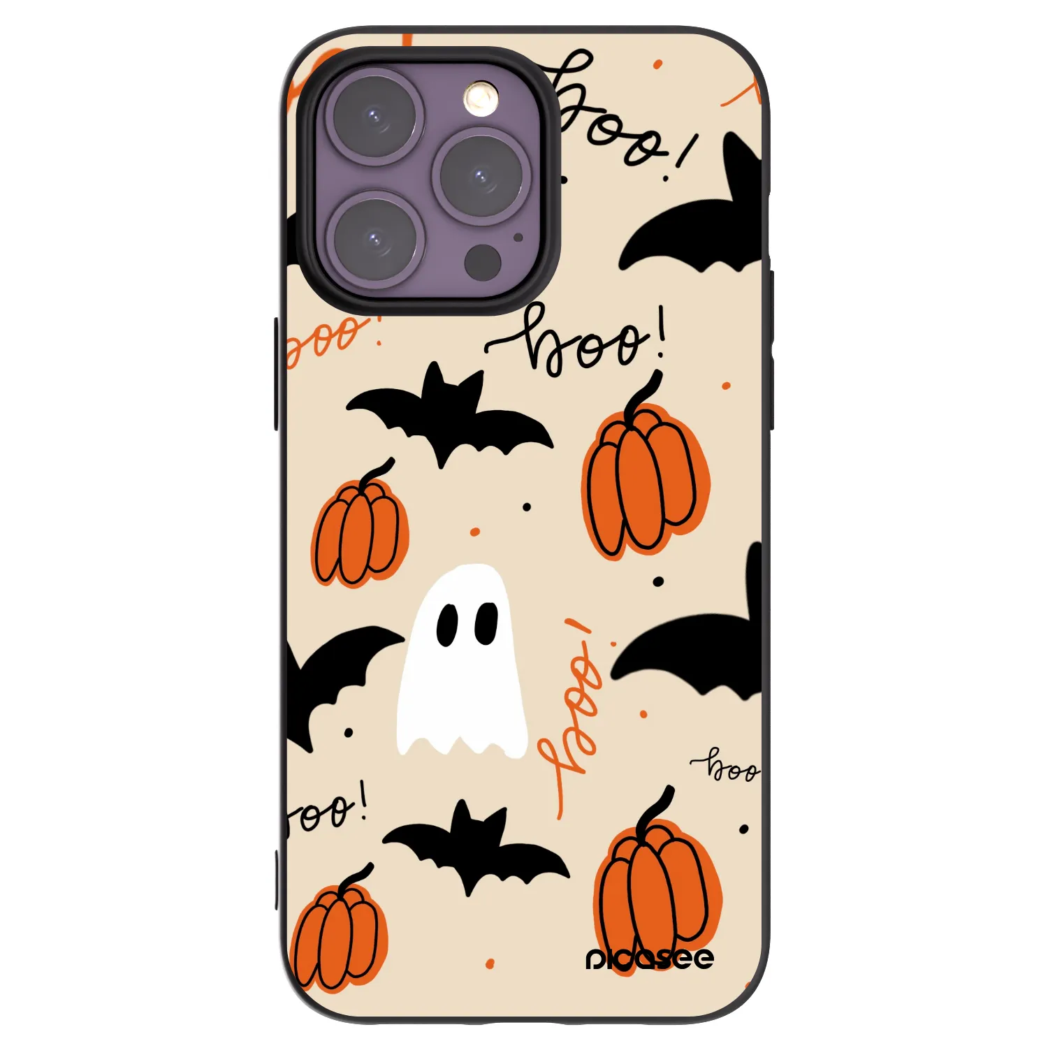 Picasee silikonowe czarne etui na Apple iPhone 14 Pro Max - Halloween 26